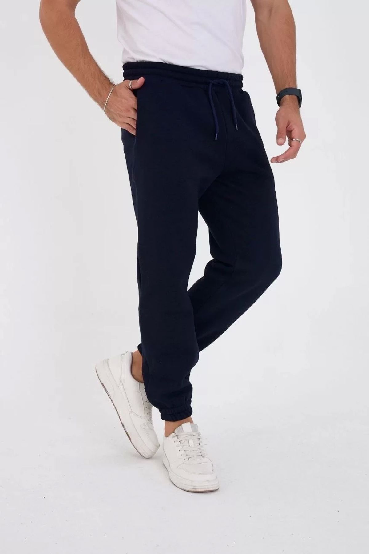CVS Unisex Kışlık Üç İplik Lastikli Eşofman Pantolon - Lacivert