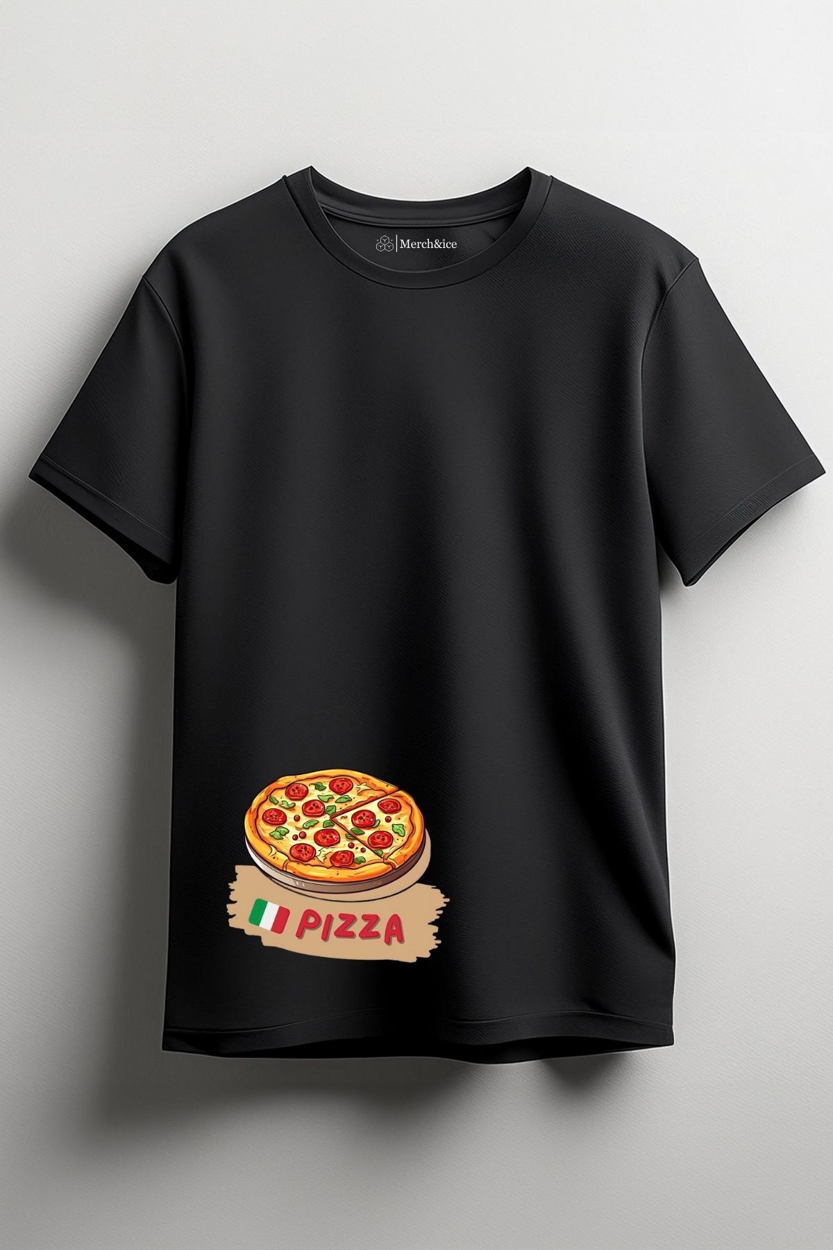Merch&ice Pizza İtalya Baskılı Unisex T-Shirt