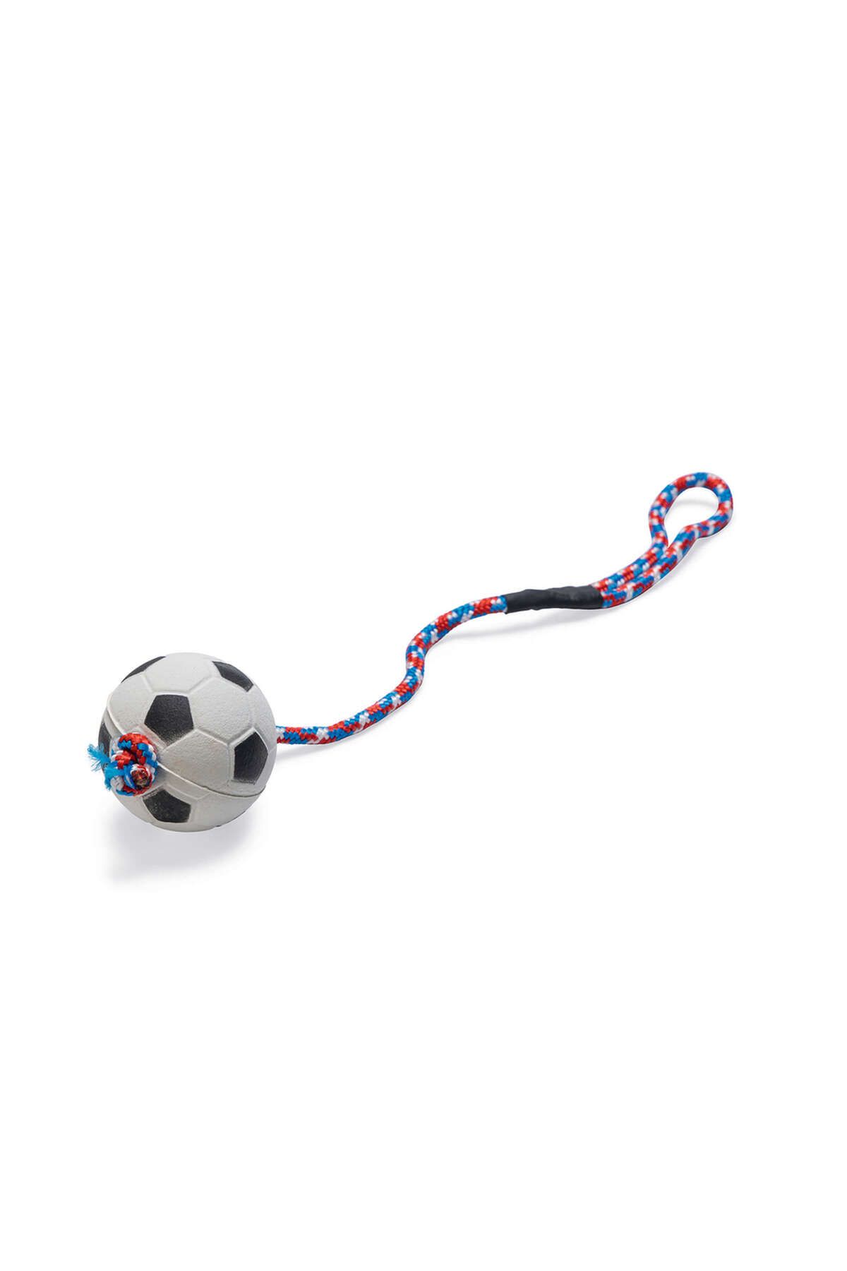 Beeztees Köpek Oyuncağı, İpli Top, Kauçuk, 30cm Top 6cm SVLRS