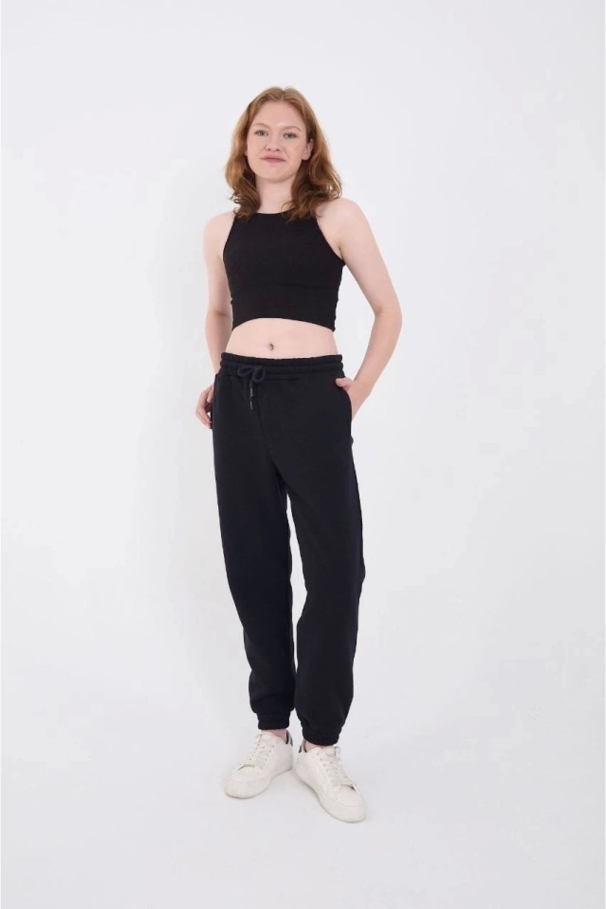 nedo7 Üç İplik Basic Lastikli Eşofman Pantolon - Lacivert