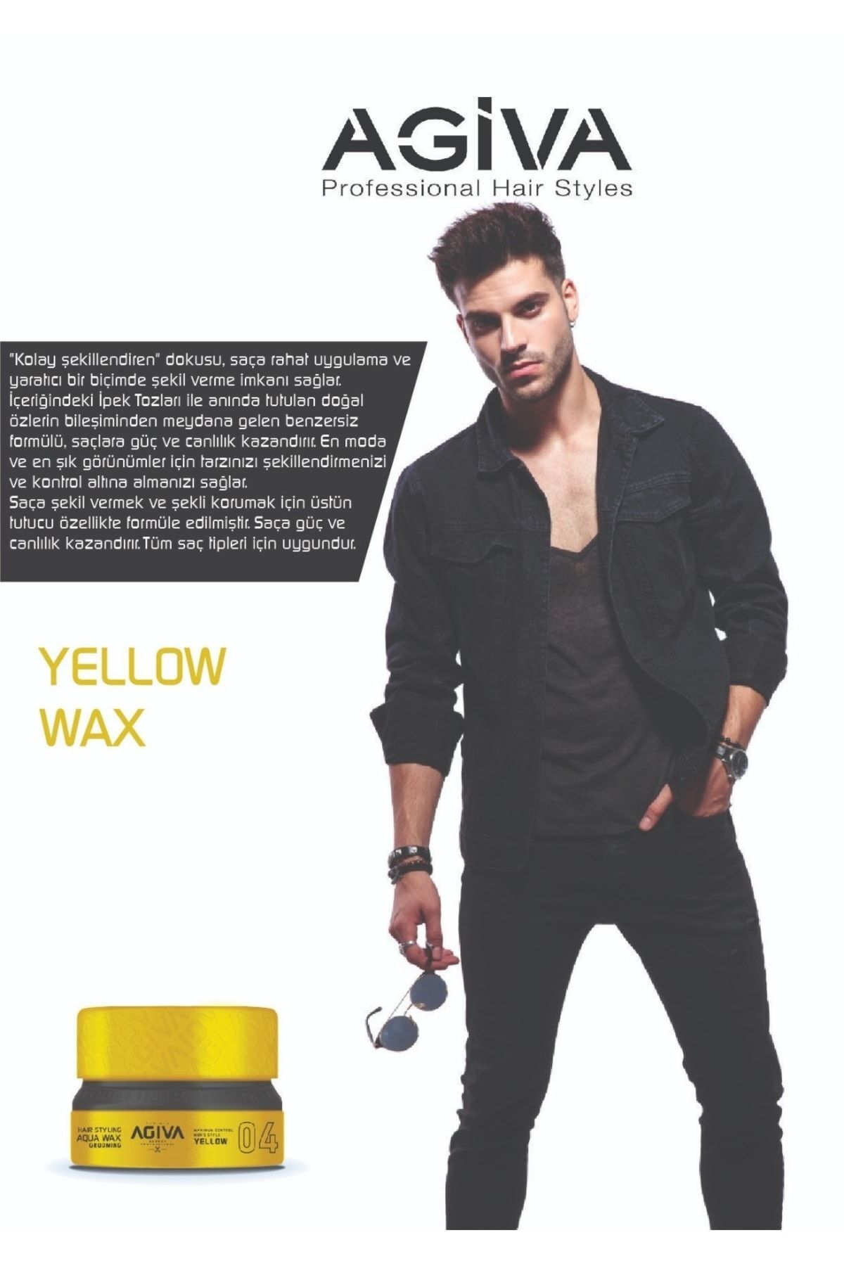 Wax 155 ml 04 (Grroomıng) Sarı — YELLOW — تصویر 3 از 4