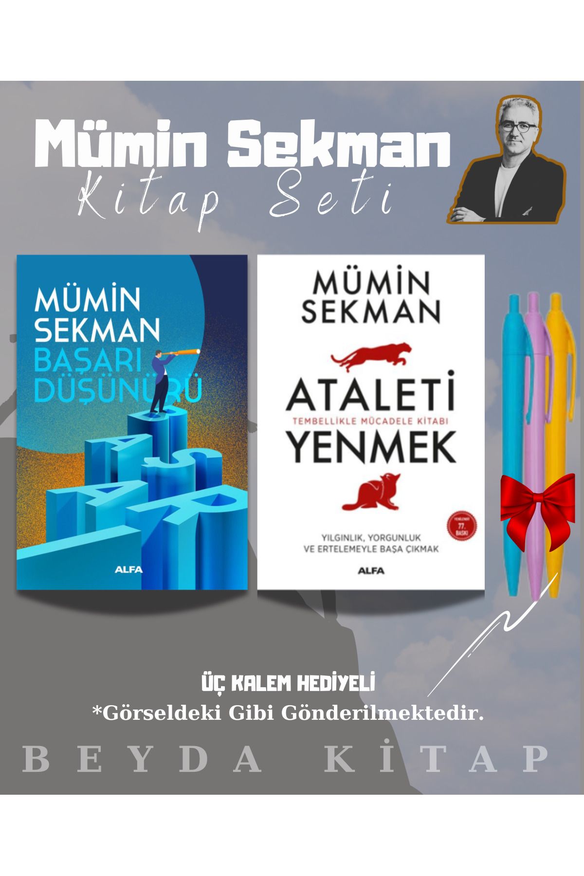 Alfa Yayınları Başarı Düşünürü - Ataleti Yenmek - Mümin Sekman - Kalem Hediyeli - Kitap Seti
