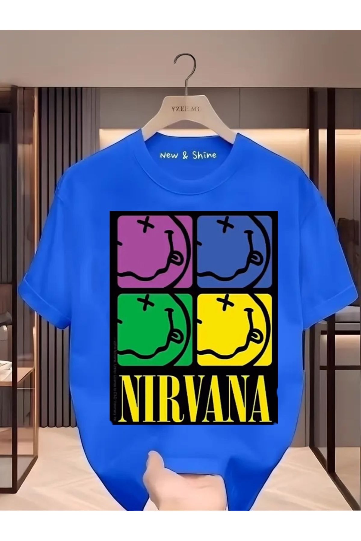 New Shine Nirvana Baskılı Oversize T-Shirt