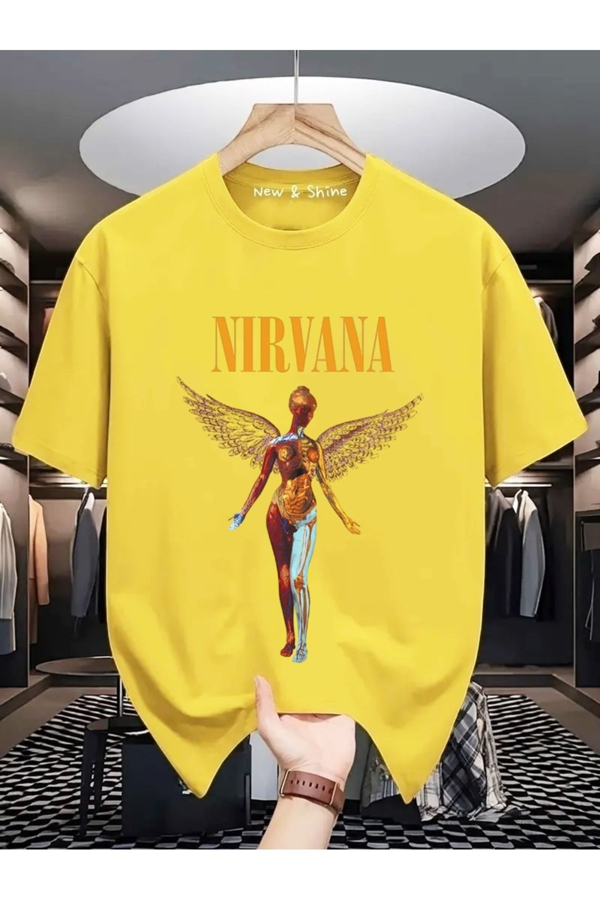 New Shine Nirvana Baskılı Oversize T-Shirt