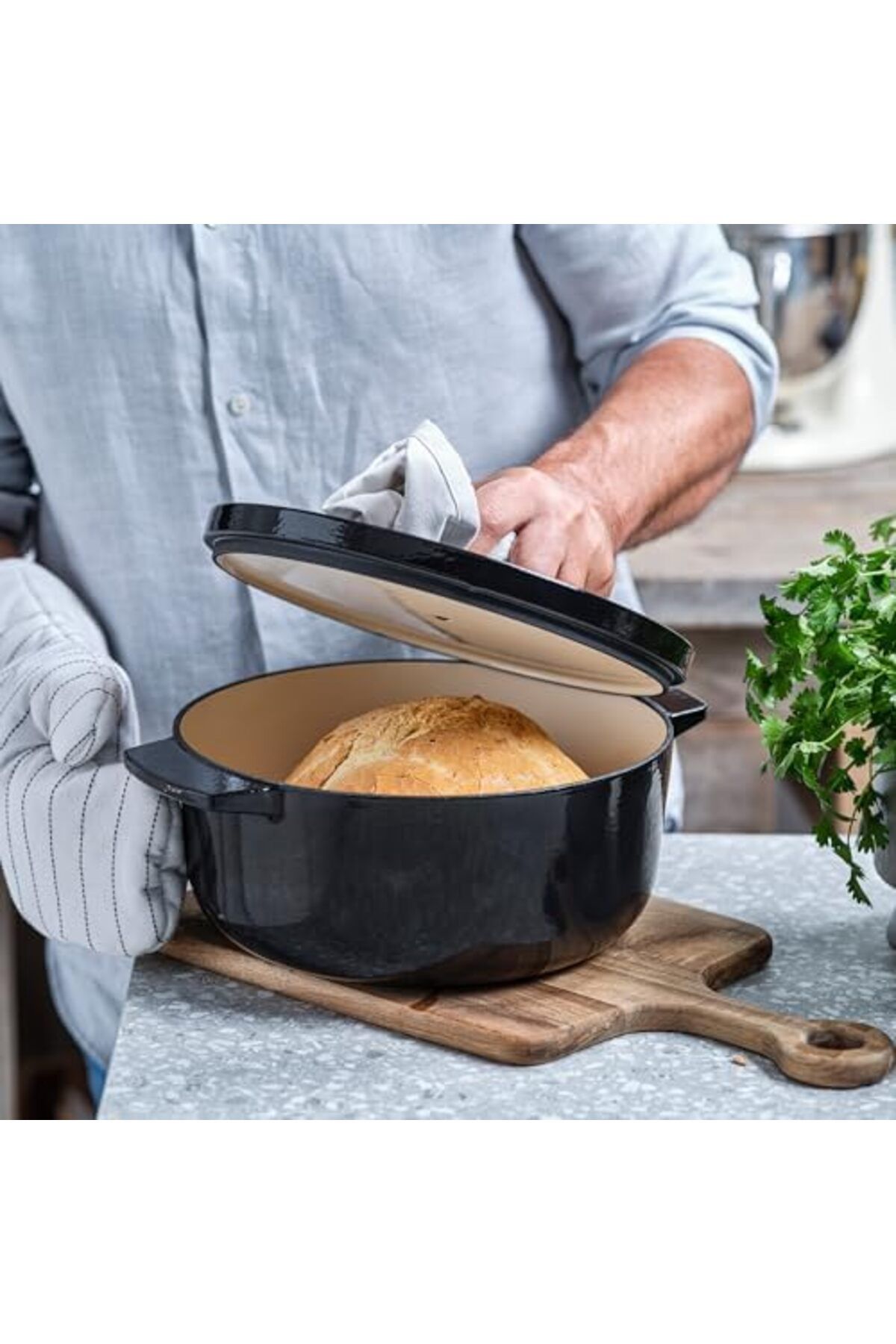 DERİK-Derik Cast Iron 26 Cm/5,2 L Pot with Lid, Quality, Sturdy and Long-Lasting, Frying, Frying 3