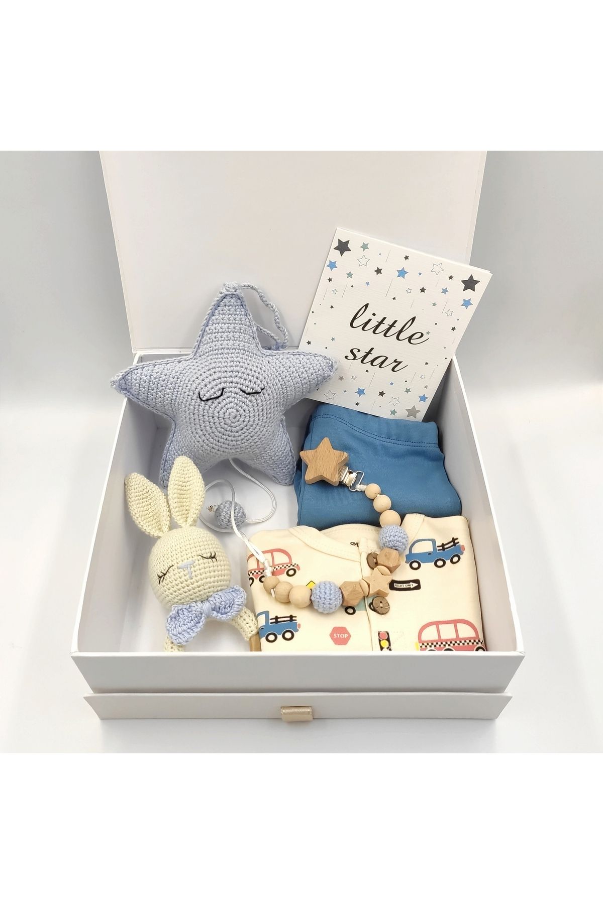 bebekhediyekutusu Erkek Bebek Hediye Seti - Baby Shower Hediyesi