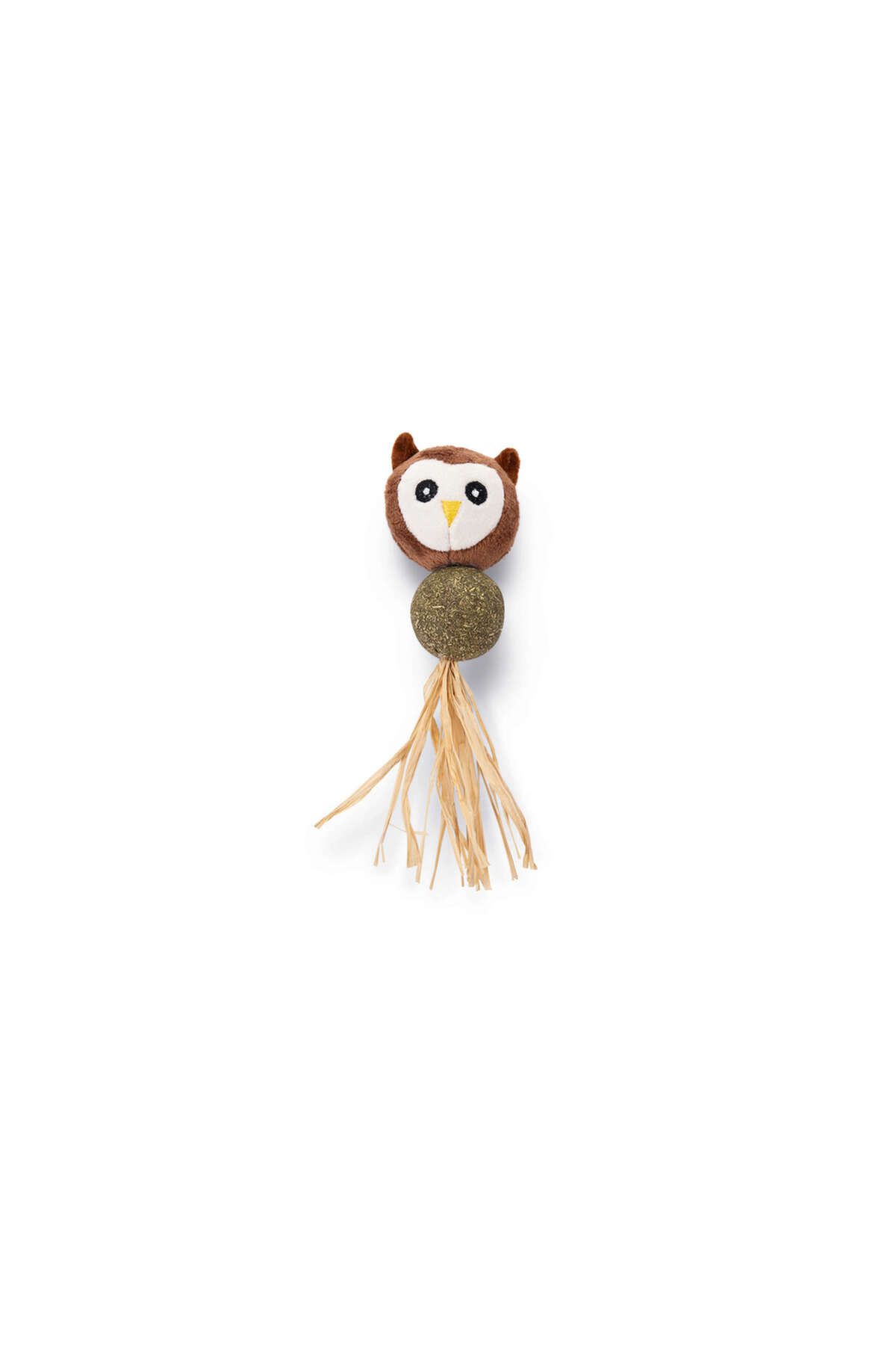 Beeztees Kedi Oyuncağı, Peluş Baykuş ve Kediotu Topu, 16cm SVLRS