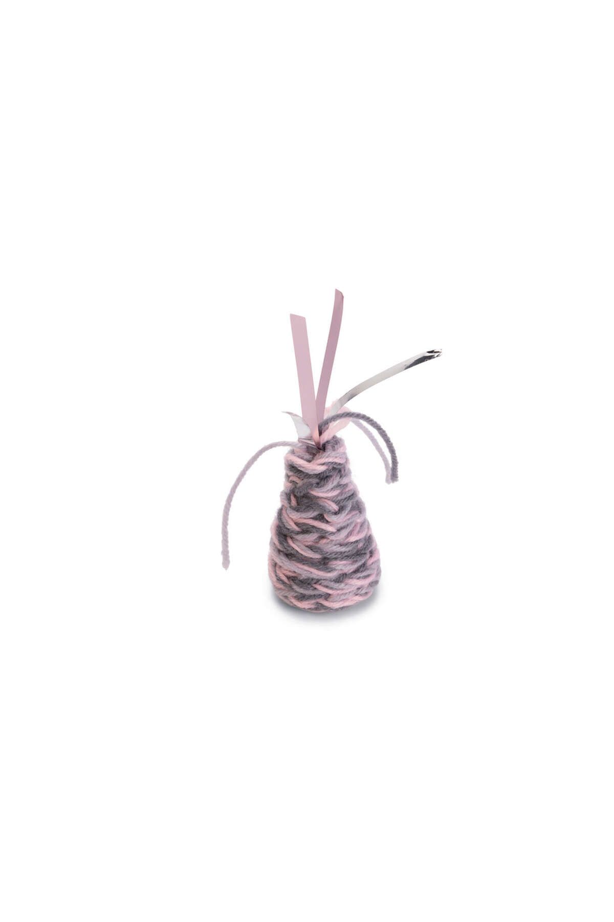 Beeztees Kedi Oyuncağı, Koni, Yün ve Kurdela, Pembe ve Gri, 7x4x3cm GLSTD
