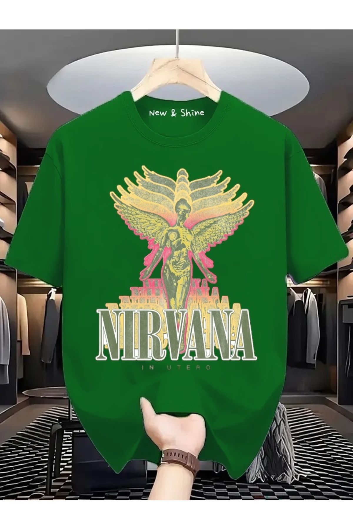 New Shine Nirvana Baskılı Oversize T-Shirt