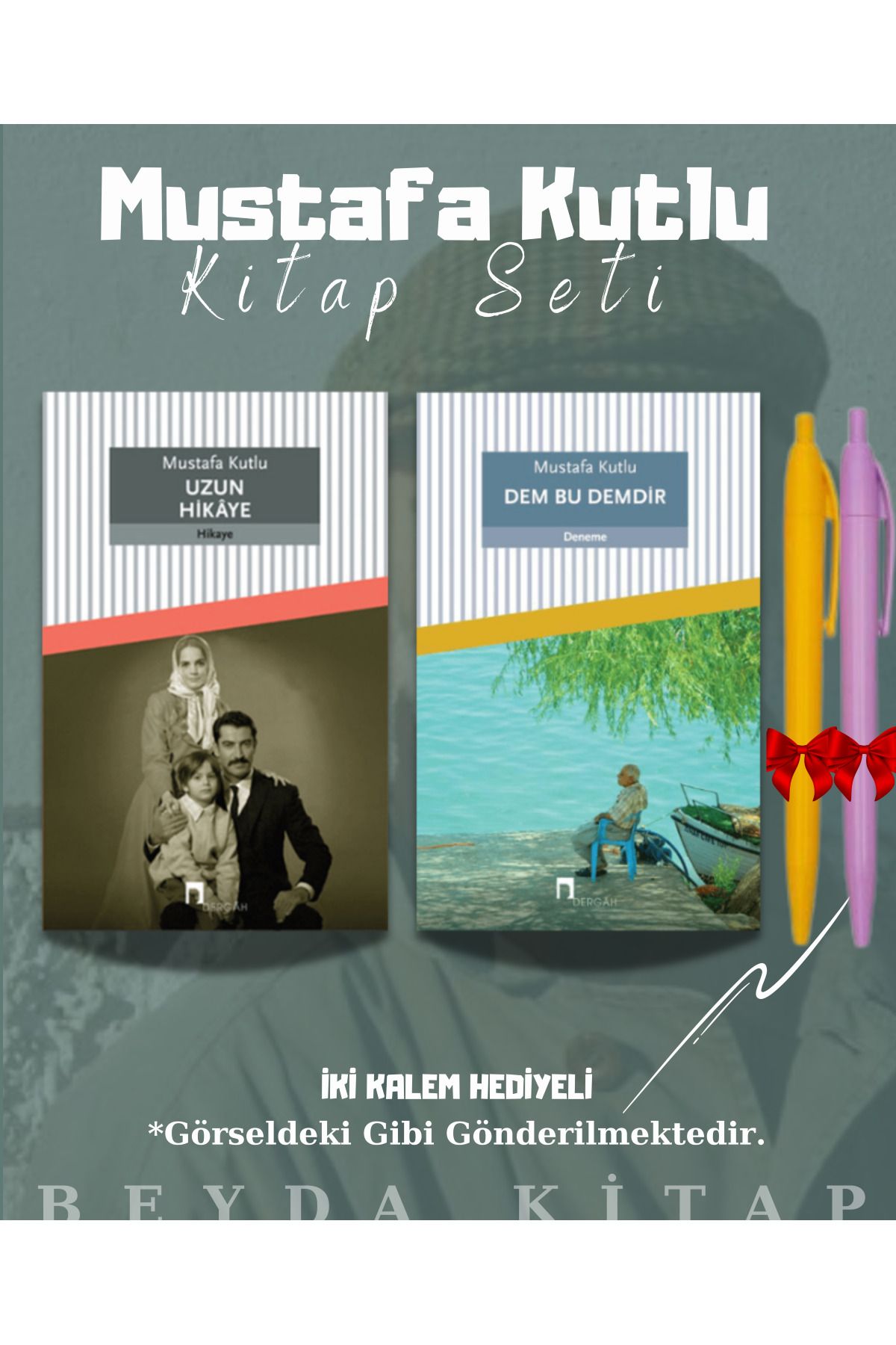 Dergah Yayınları Uzun Hikaye - Dem Bu Demdir - Mustafa Kutlu - Kitap Seti - Kalem Hediyeli
