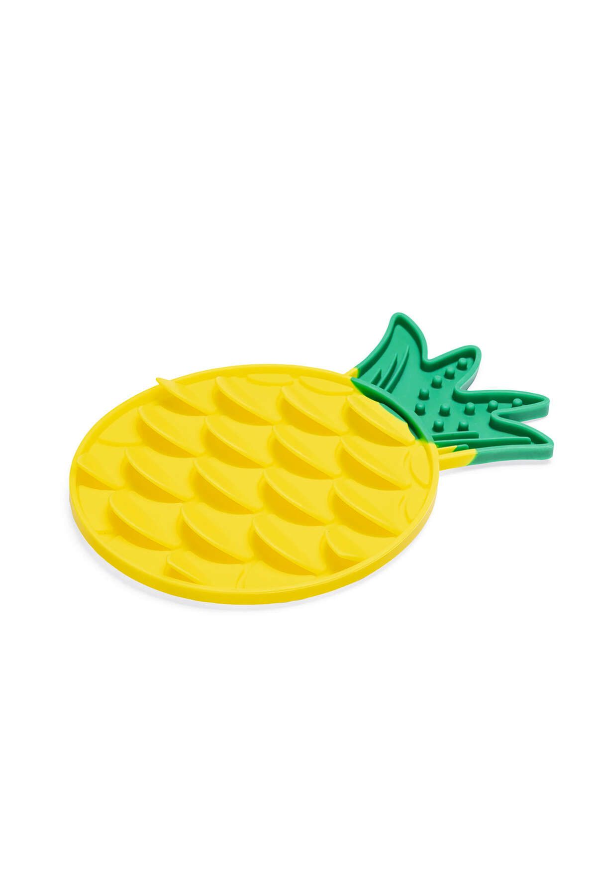 Beeztees Yavru Köpek Yaş Mama Yeme Oyuncağı, Ananas Şeklinde,Silikon, Sarı, 20x20cm SVLRS