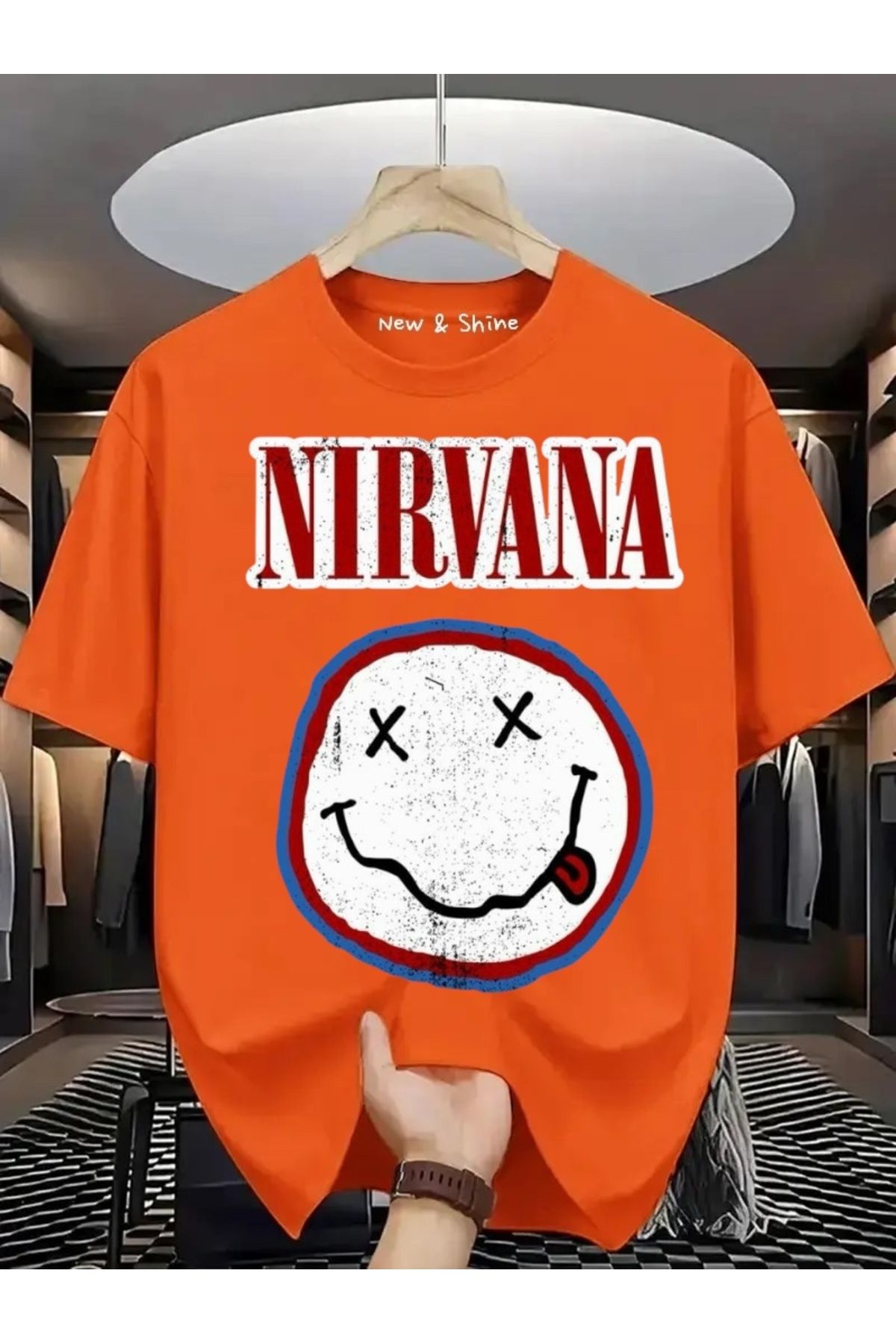 New Shine Nirvana Büyük Beden Oversize T-Shirt