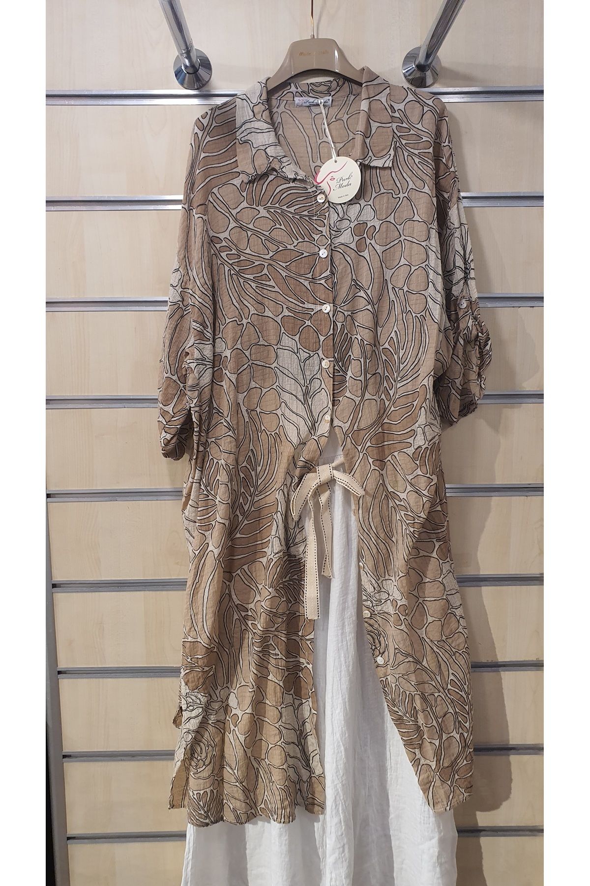 Park Moda DESENLİ İNCE PAMUKLU GÖMLEK ELBİSE