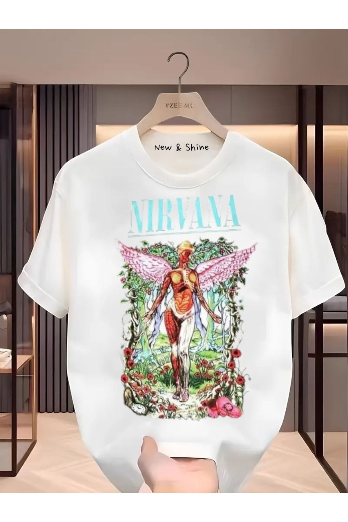 New Shine Nirvana Büyük Beden Oversize T-Shirt