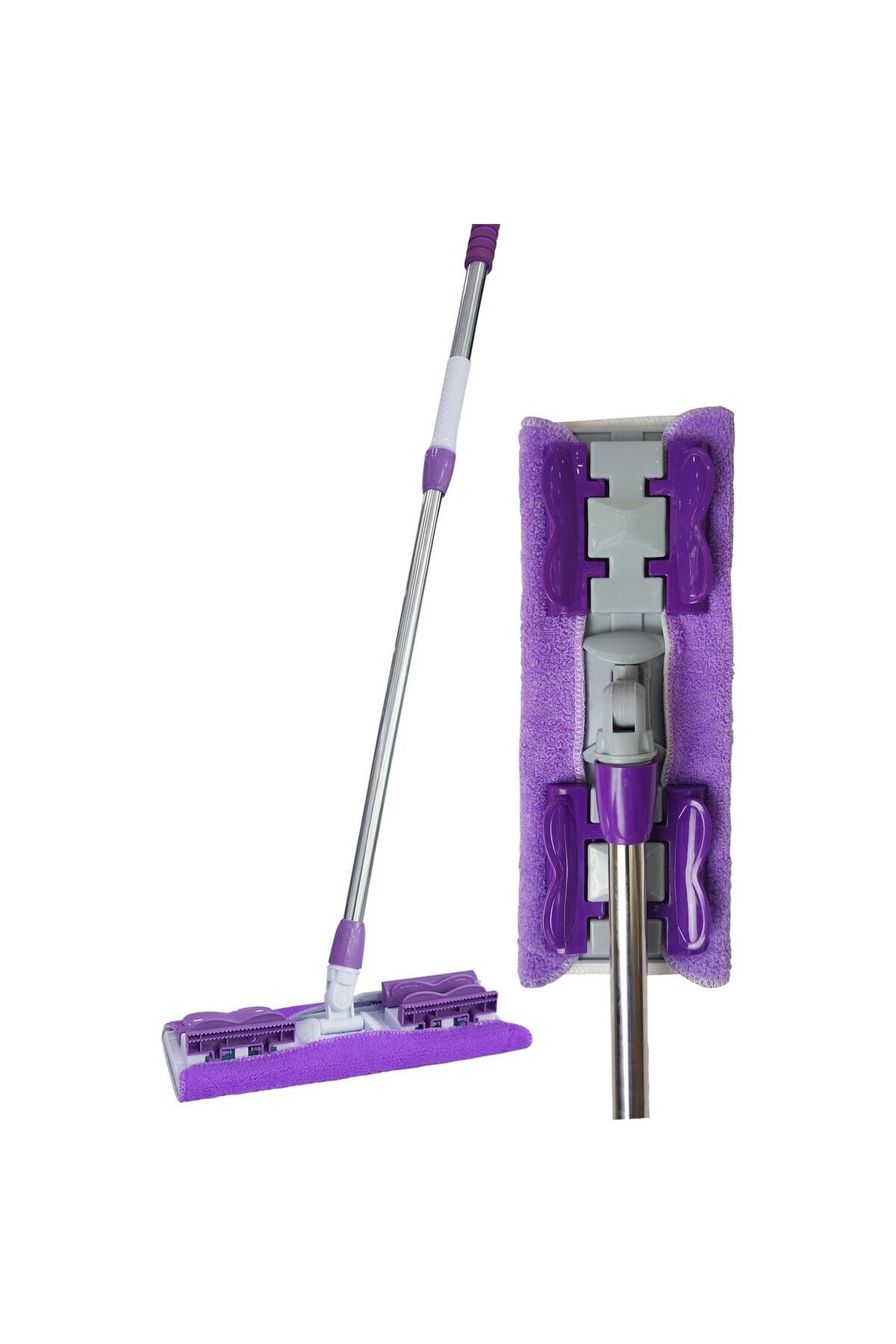Emperium Sihirli Spin Mop Teleskopik Çok Amaçlı Mop +1 Bez Hediyeli - Mor (5122)