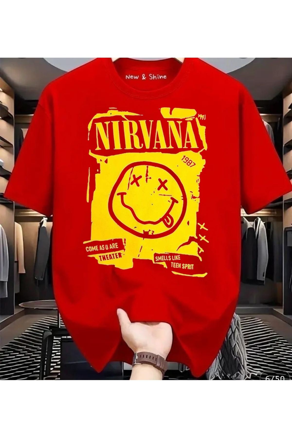 New Shine Nirvana Büyük Beden Oversize T-Shirt