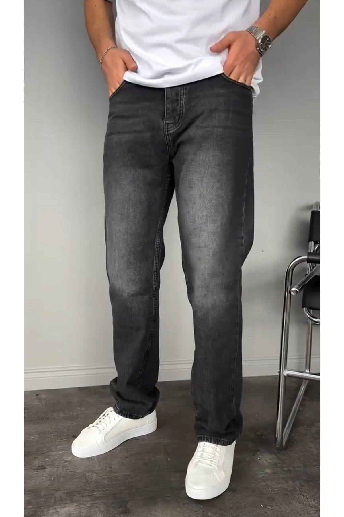 Casualmen32 Yıkamalı Füme Baggy Pantolon 633