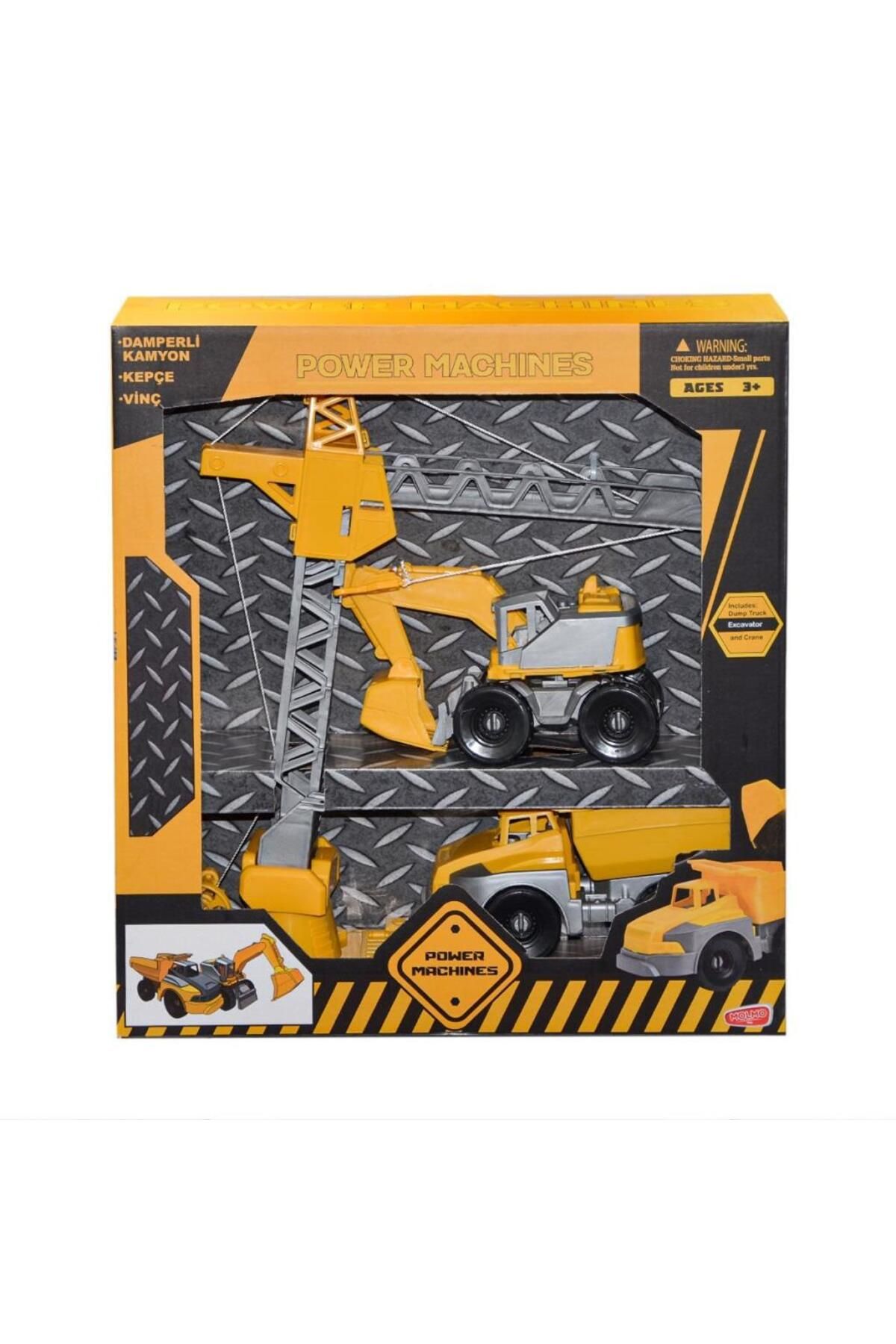 Shop58 ML447 Power Machines Vinç, Damperli Kamyon ve Kepçe İnşaat Seti -Molmo
