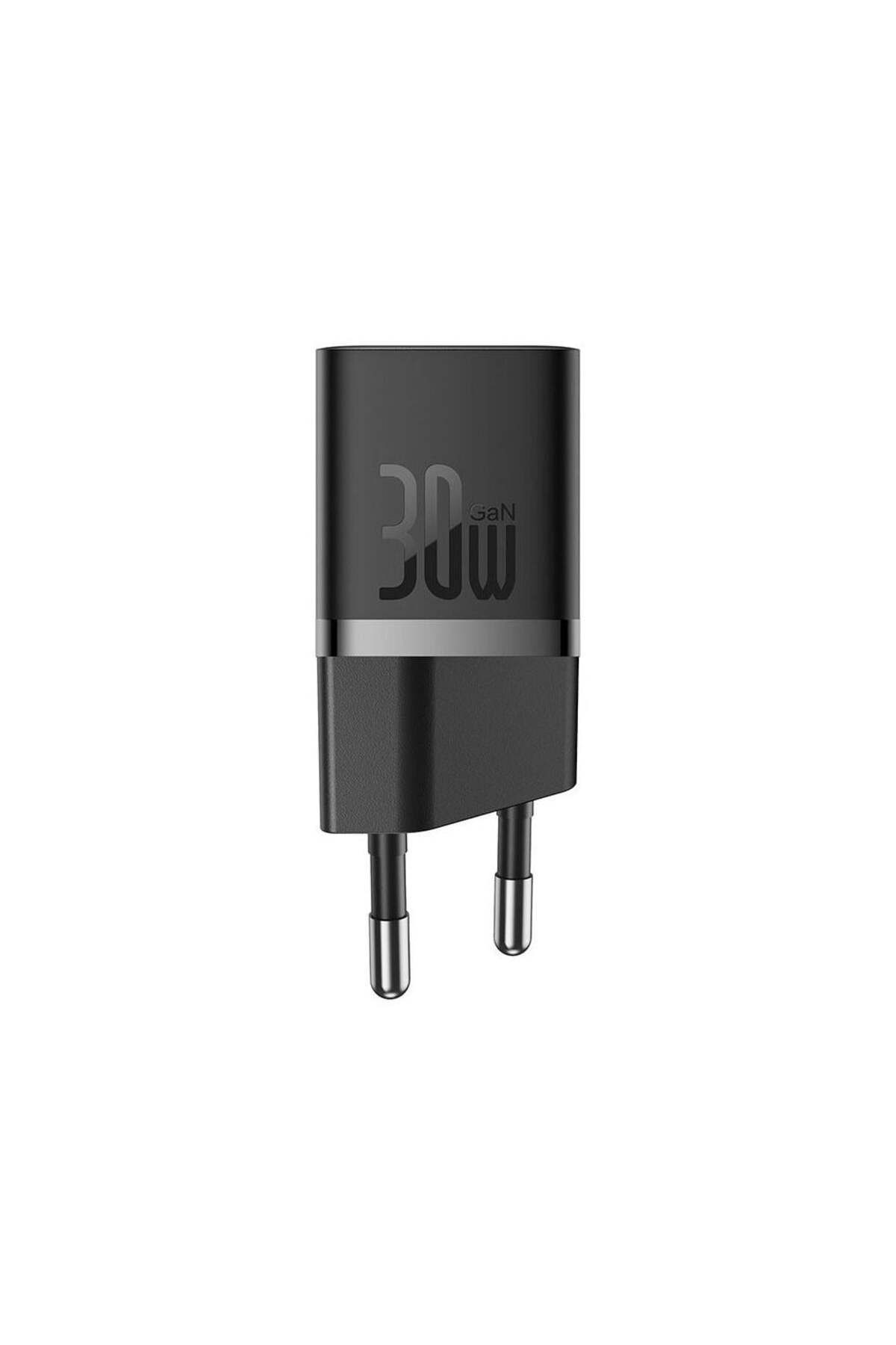 Baseus 1C 30W GaN5 Mini Hızlı Ev Şarj Adaptörü - Siyah