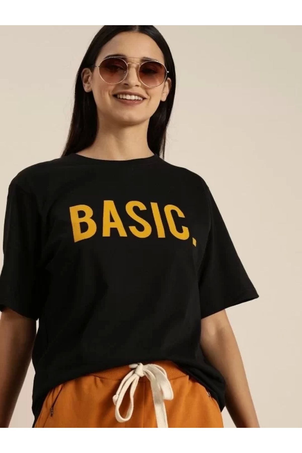 CVS Baskılı Kadın T-shirt - Siyah
