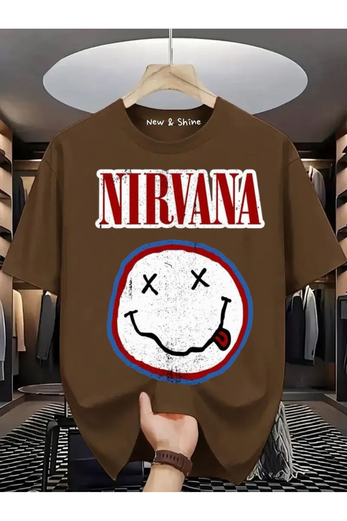 New Shine Nirvana Büyük Beden Oversize T-Shirt
