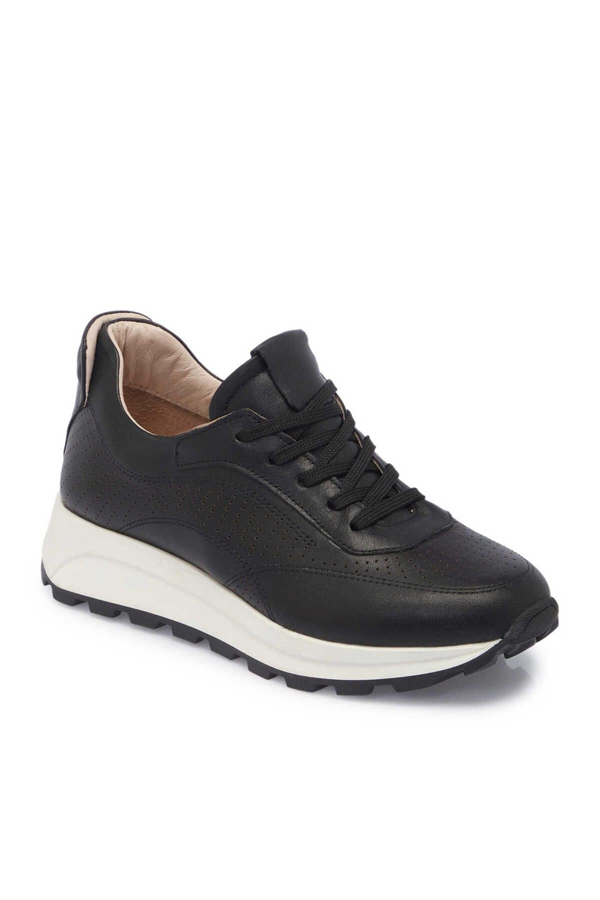 Tergan Siyah Hakiki Deri Kadın Sneaker - K24I1AY67296-A23