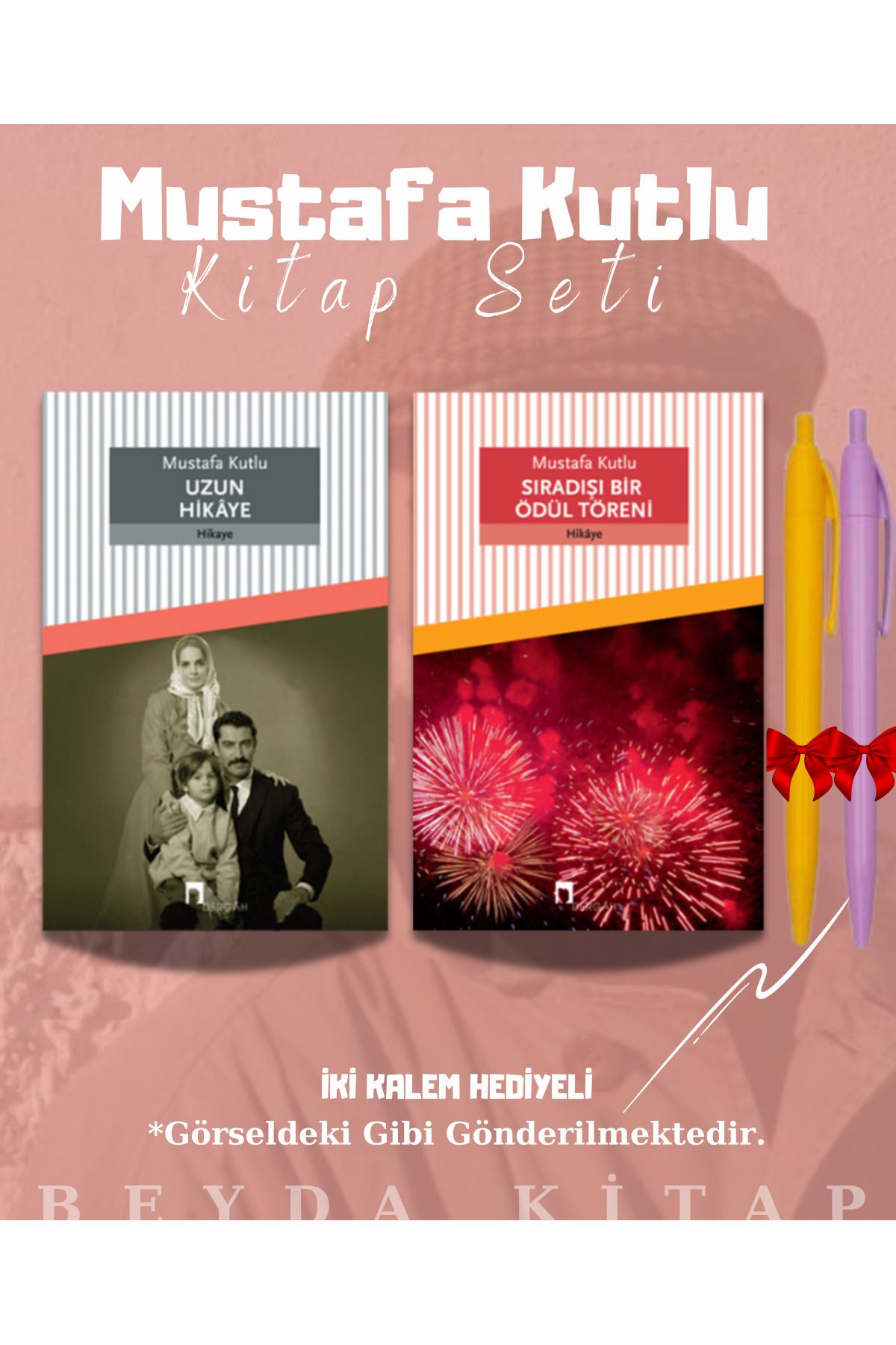 Dergah Yayınları Uzun Hikaye - Sıradışı Bir Ödül Töreni - Mustafa Kutlu - Kitap Seti - Kalem Hediyeli