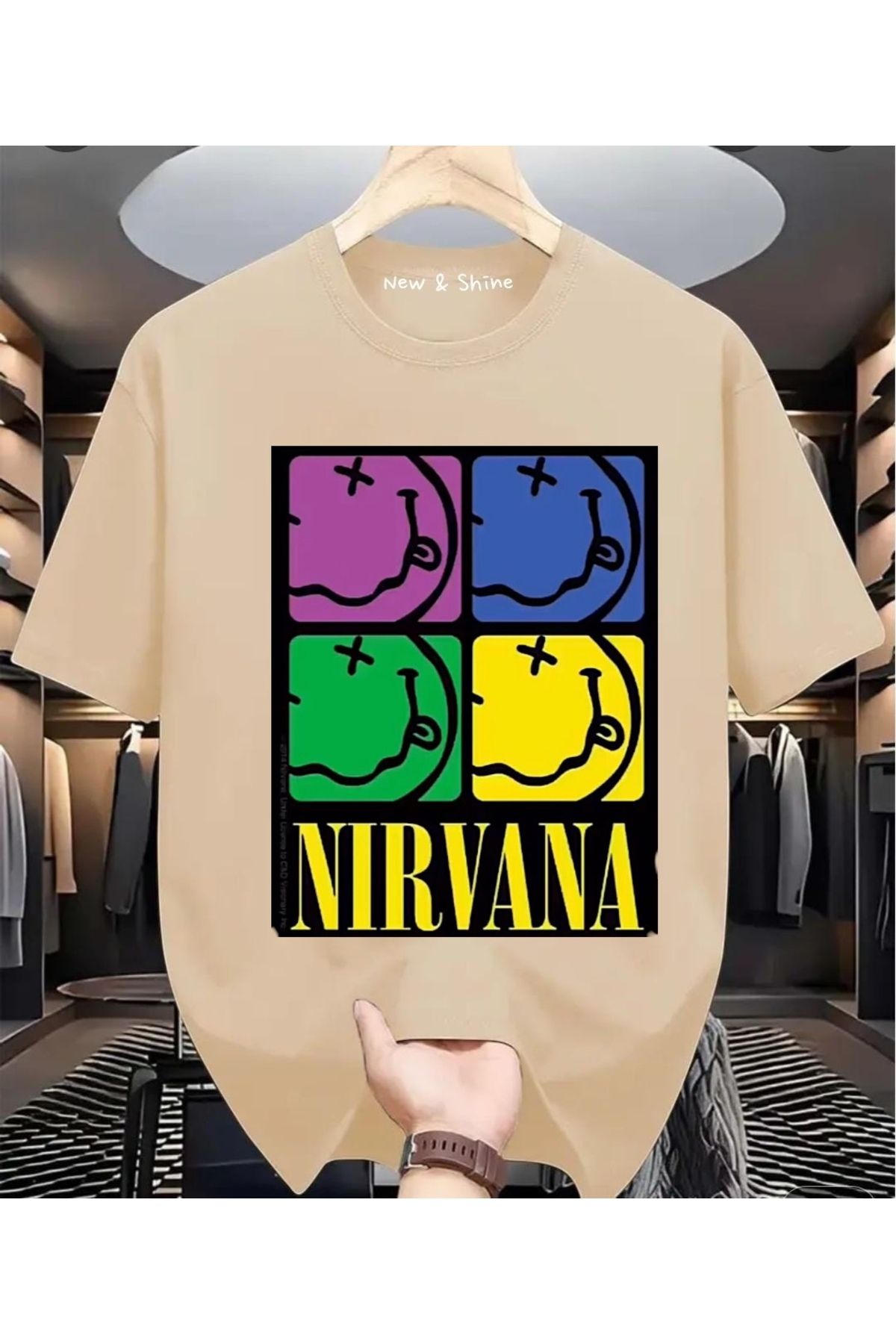 New Shine Nirvana Büyük Beden Oversize T-Shirt