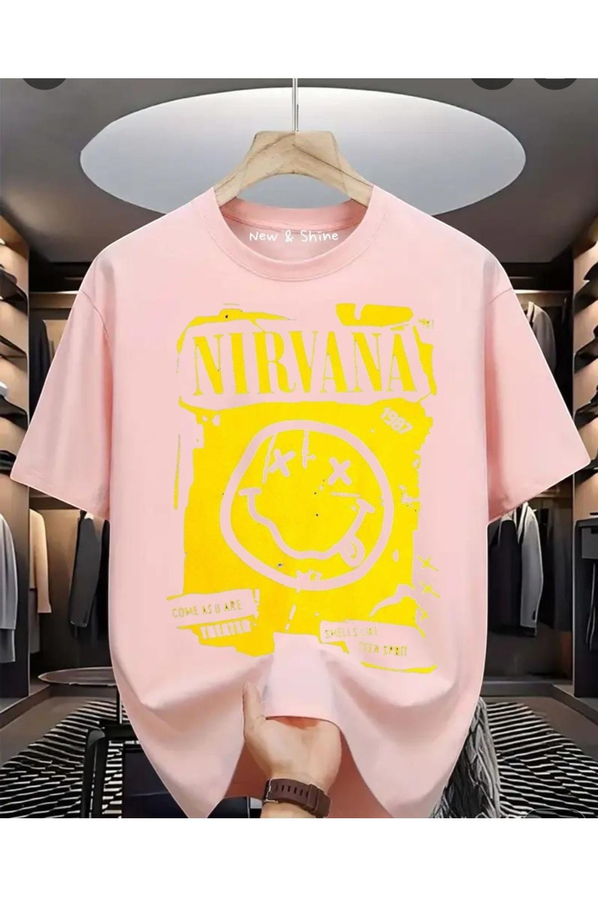 New Shine Nirvana Büyük Beden Oversize T-Shirt