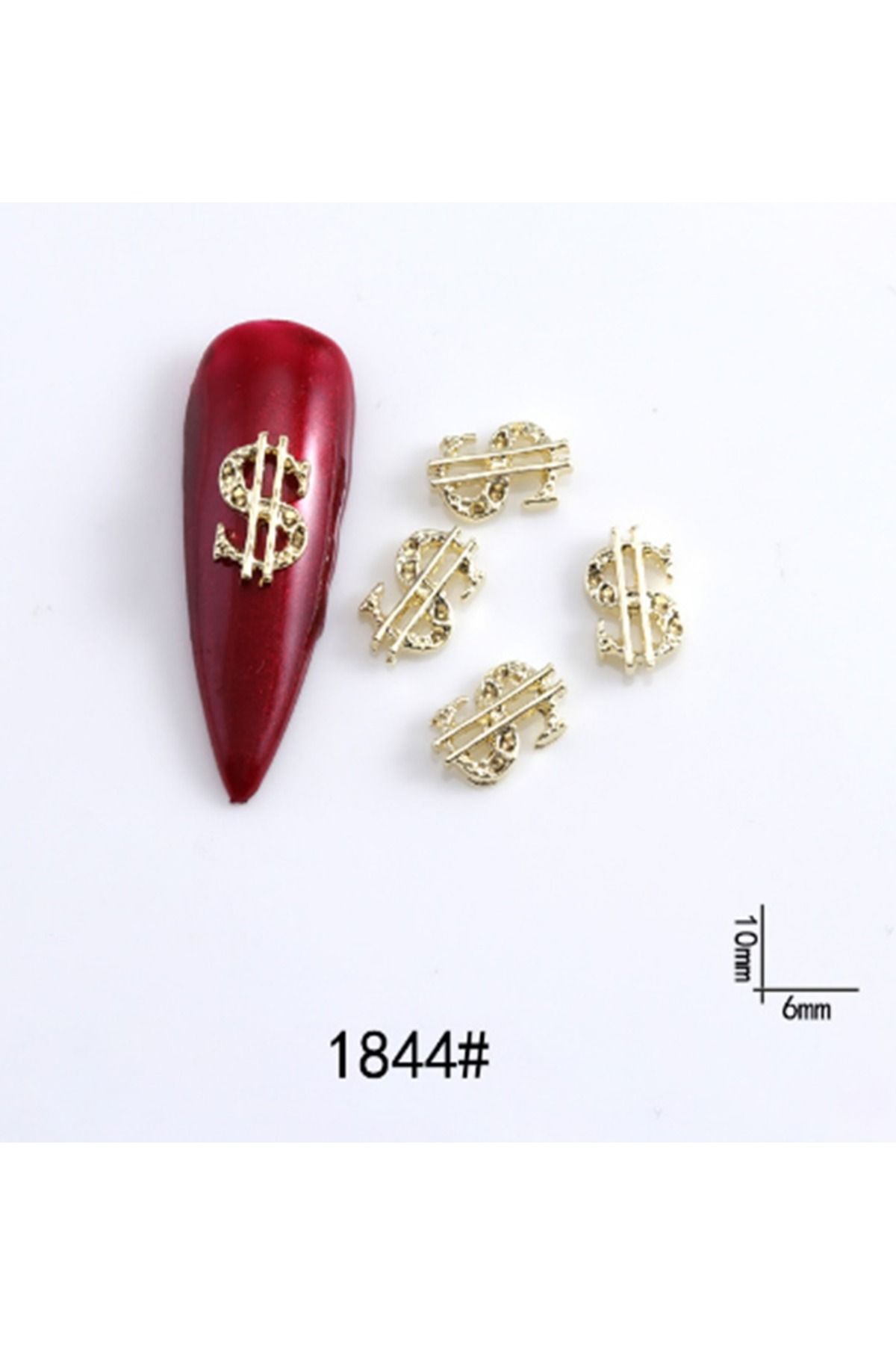 Beauty Box 5 Adet Dolar Tırnak Süsü Amerikan Doları Rich Girl Tırnak Süsleri Nail Charms Nail Art Objeleri