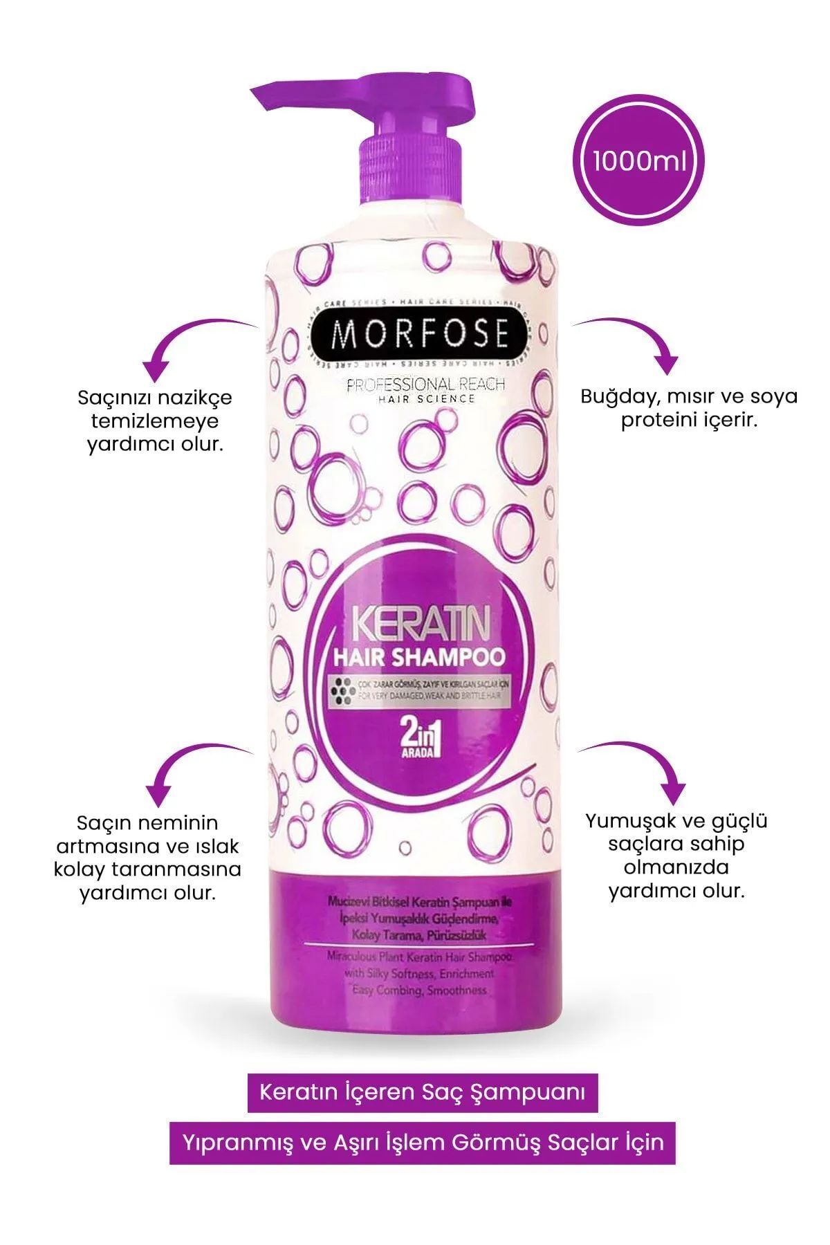 MBB ETİCARET Keratin Şampuan 1000 ML - Besleyici Koruyucu Etki