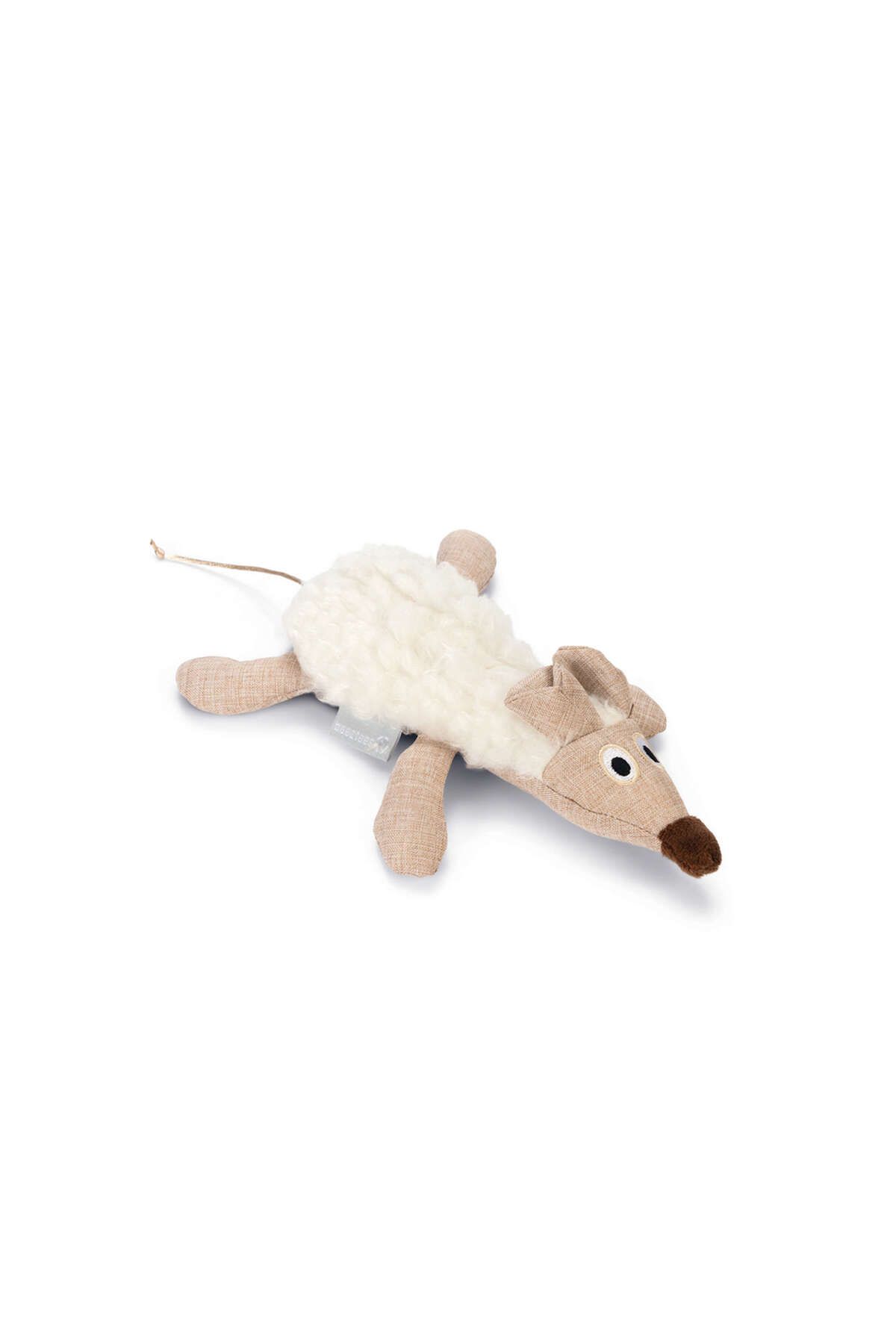 Beeztees Kedi Oyuncağı, Fare, Peluş, Beyaz, 17x13x4cm GLSTD