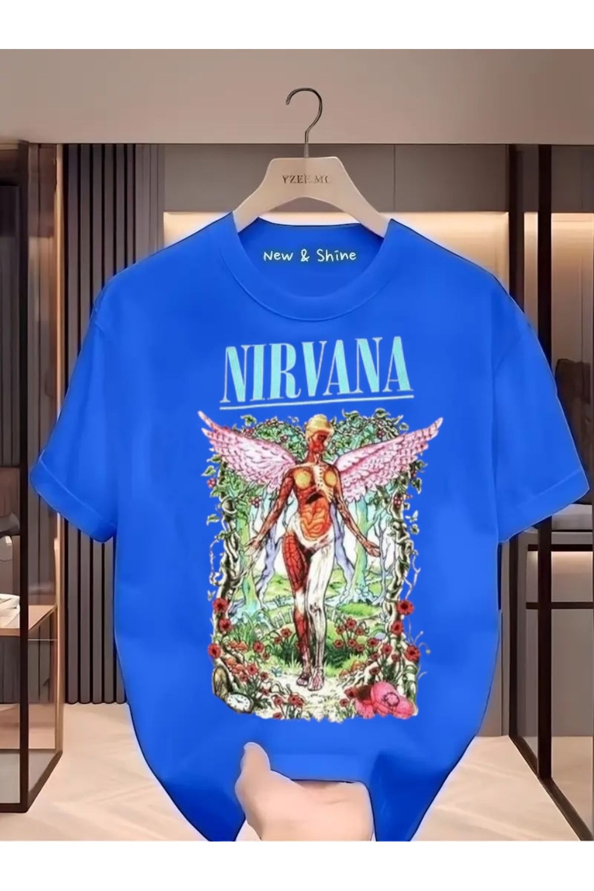 New Shine Nirvana Baskılı Oversize T-Shirt