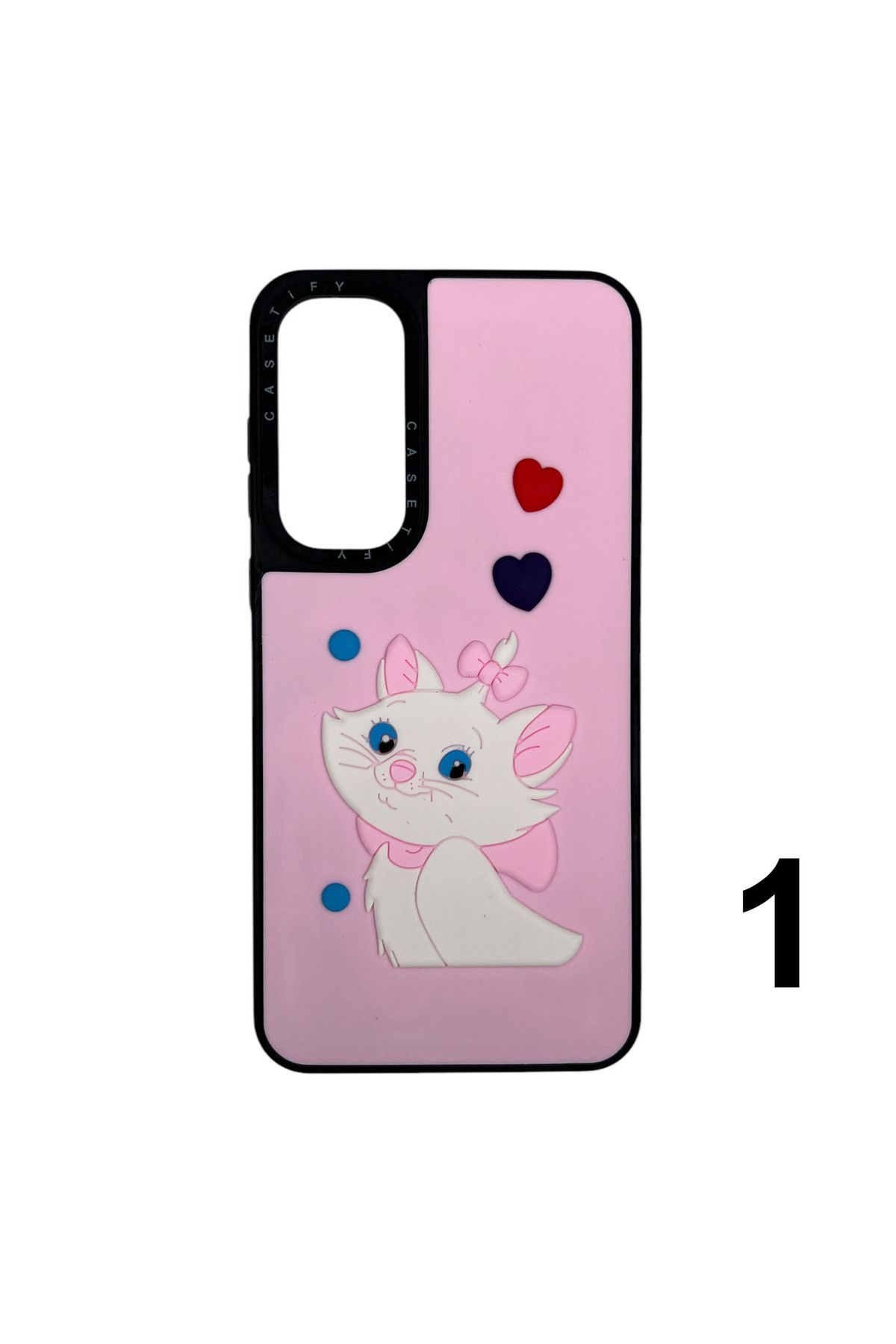 Nettech Samsung Galaxy A55 Uyumlu Casetify Kabartmalı Arka Koruma Kılıf - Karışık Renk