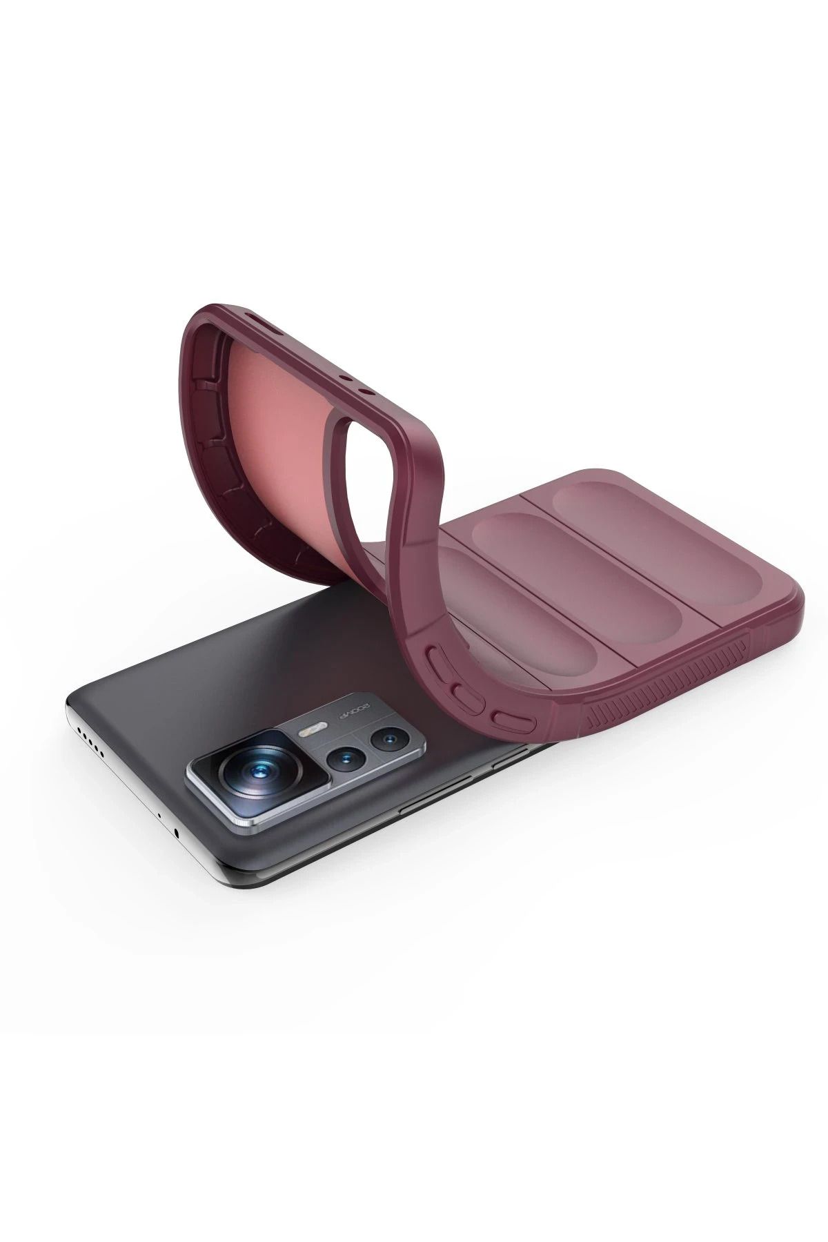 NewFace Xiaomi Mi 12T Pro uyumlu Kılıf Optimum Silikon - Bordo SVLRS