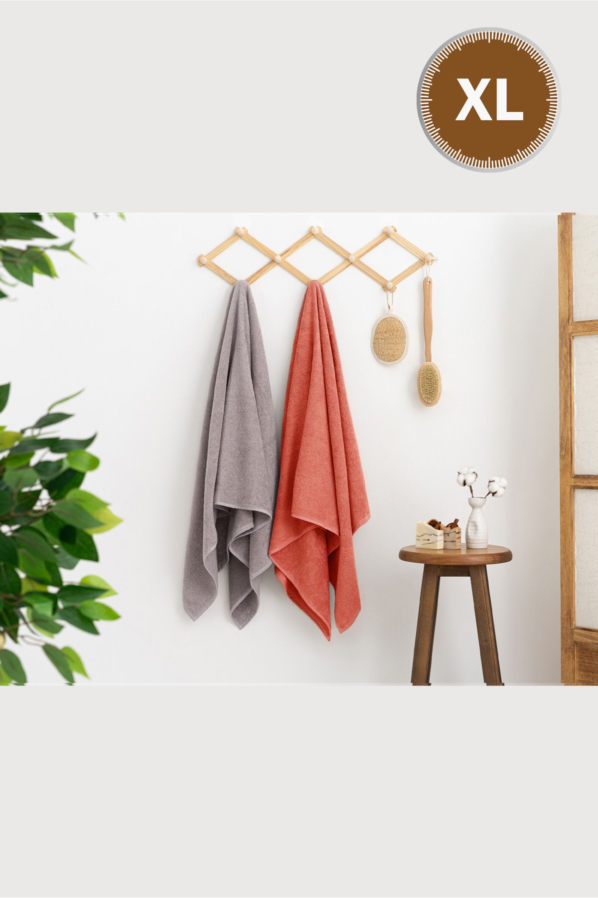 Rikka Home Coresoftair %100 Pamuk, Ekstra Yumuşak, 2li XL Banyo Havlusu Seti (2'li - 90x150 cm)