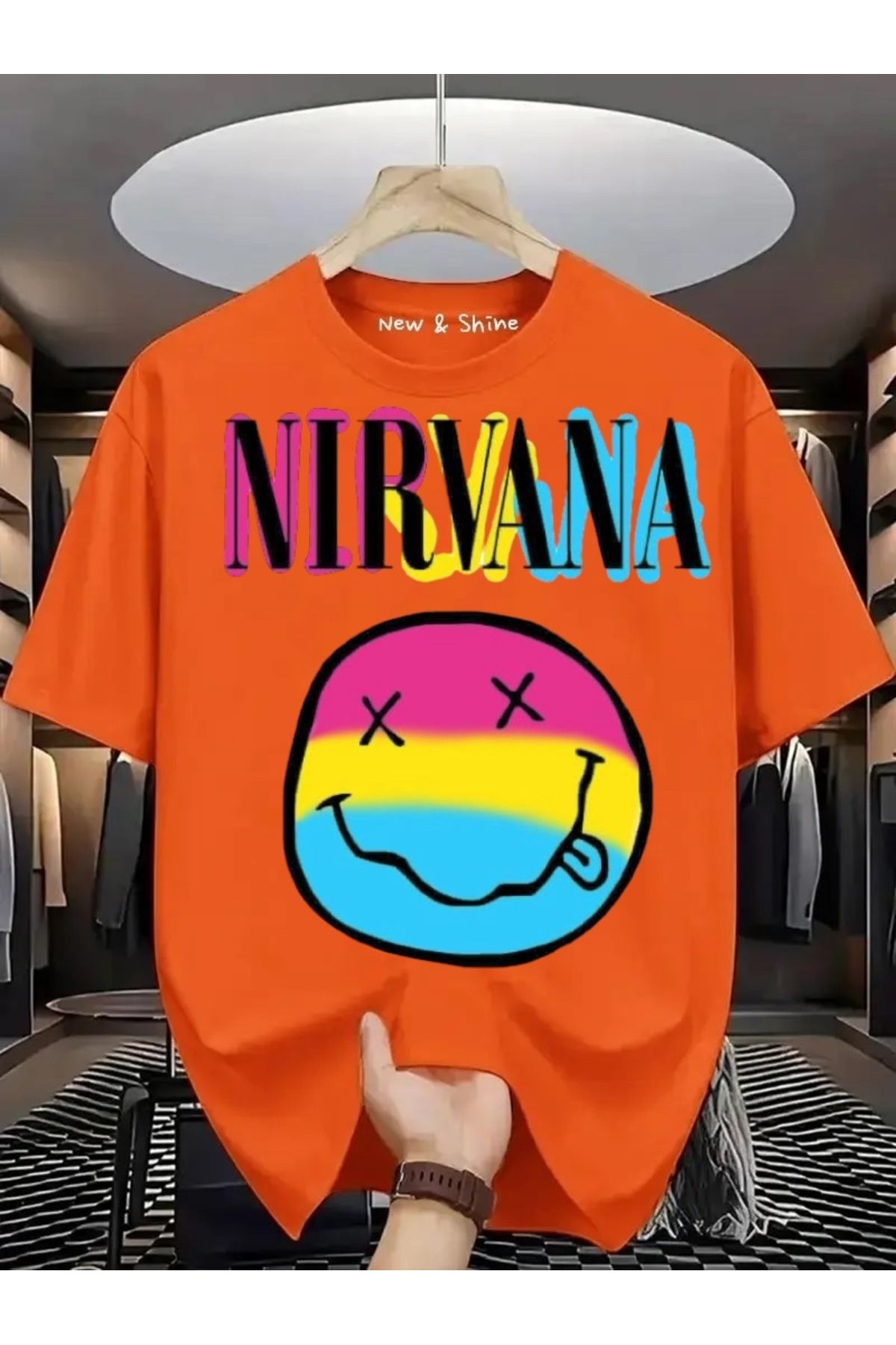 New Shine Nirvana Büyük Beden Oversize T-Shirt
