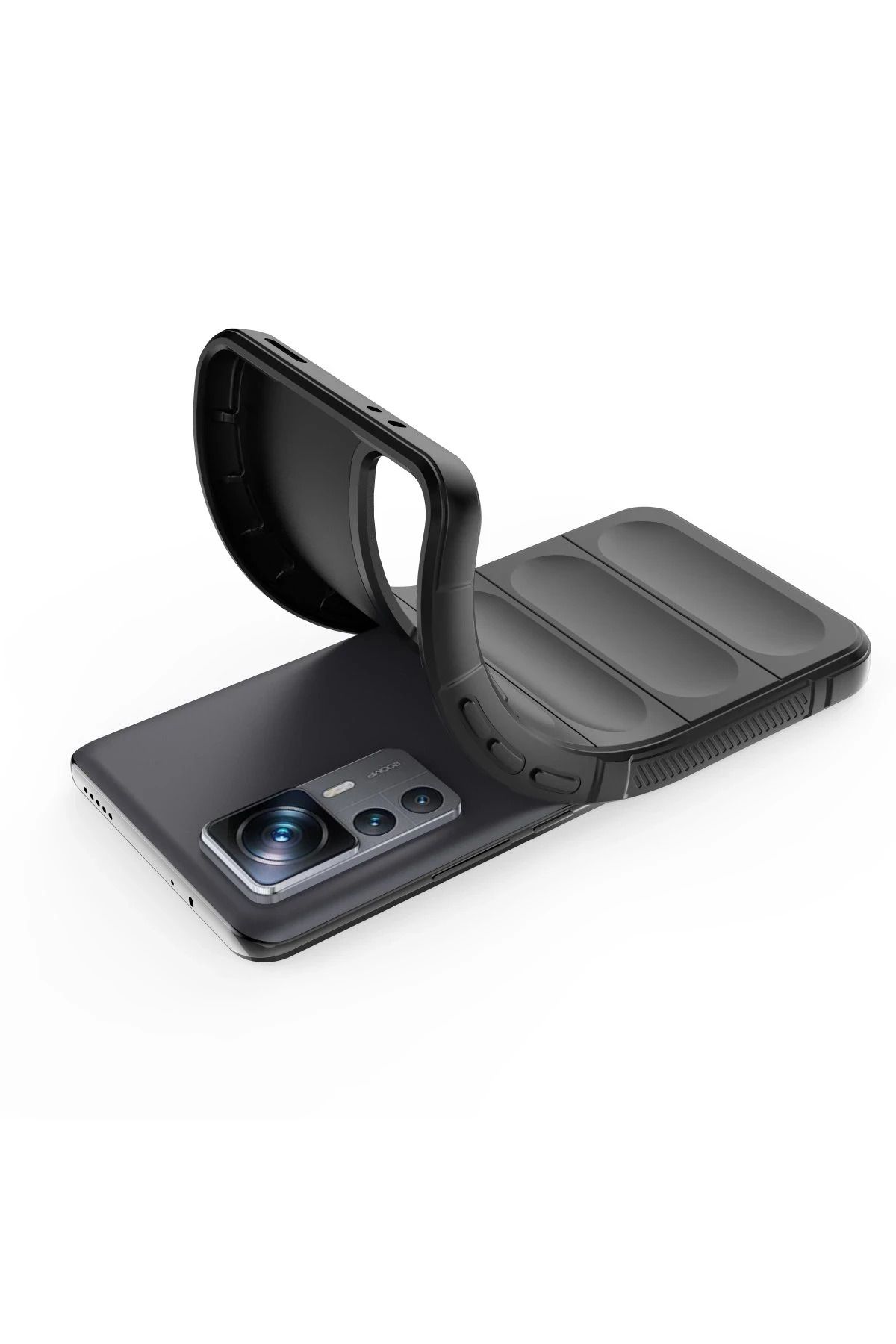NewFace Xiaomi Mi 12T Pro Uyumlu Kılıf Optimum Silikon - Siyah MRAYD