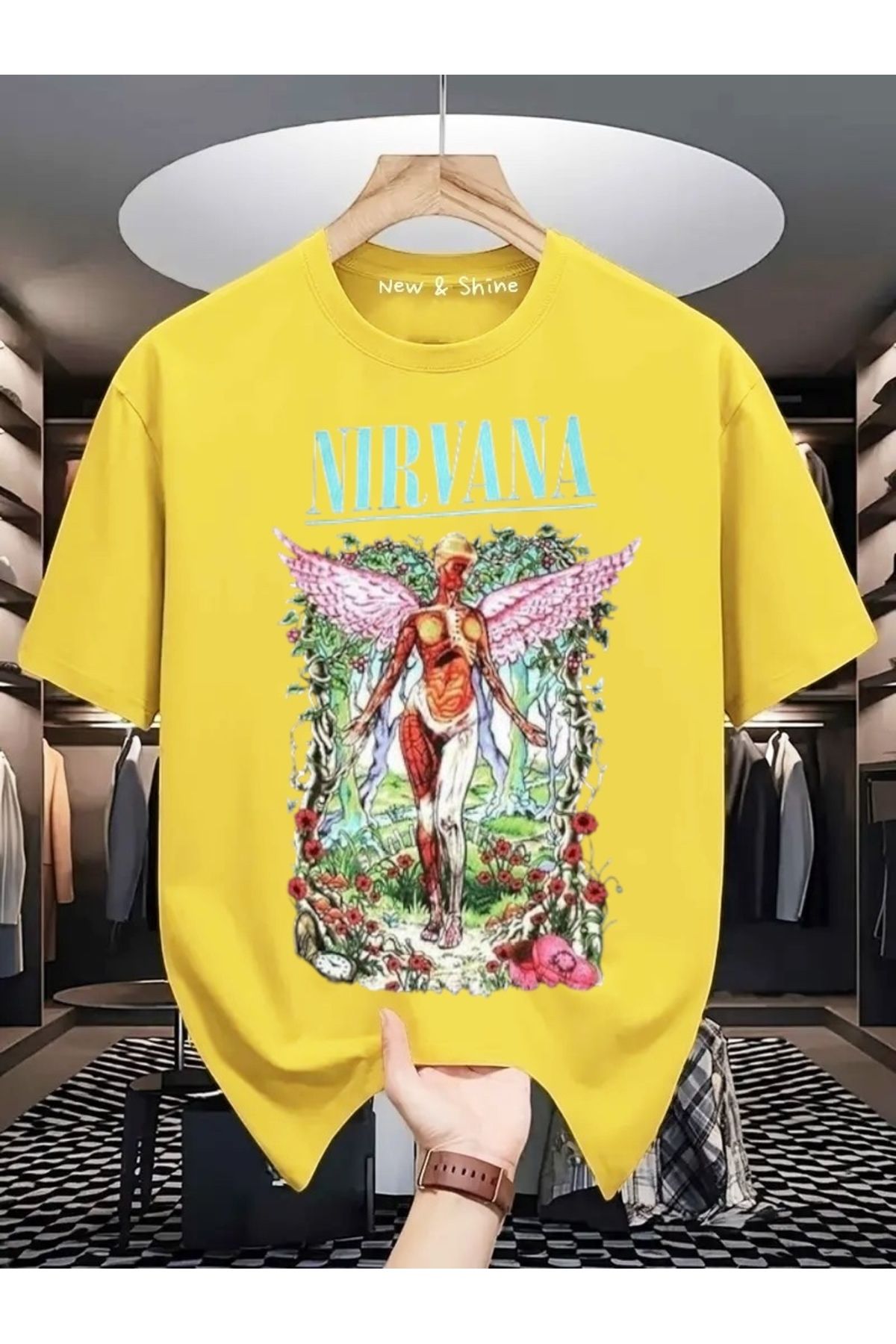 New Shine Nirvana Büyük Beden Oversize T-Shirt