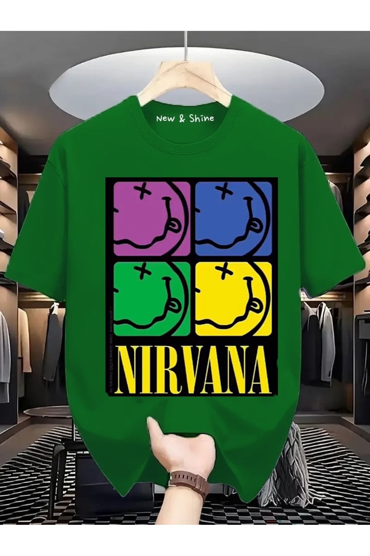 New Shine Nirvana Büyük Beden Oversize T-Shirt
