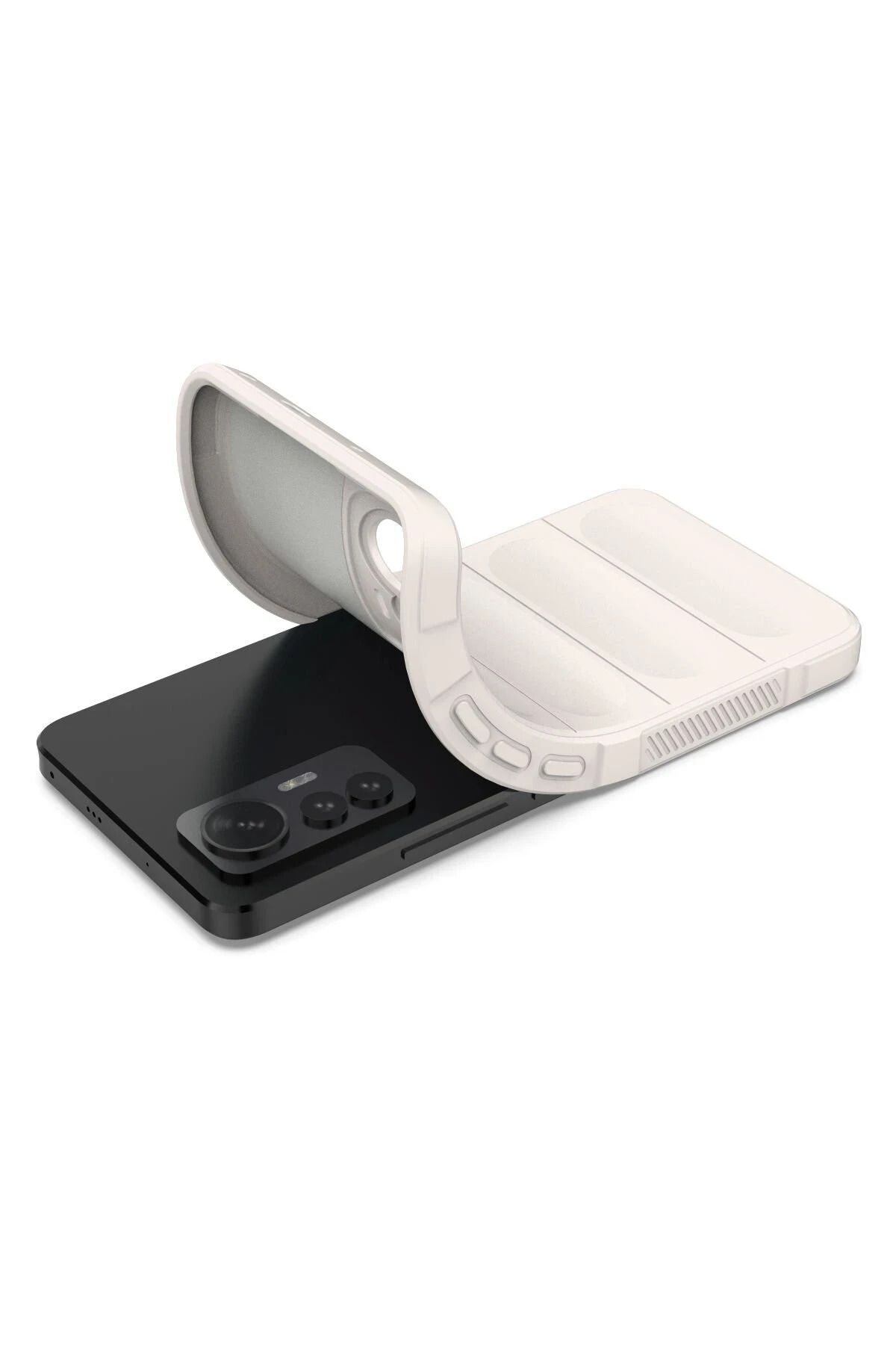 NewFace Xiaomi Mi 12 Lite Uyumlu Kılıf Optimum Silikon - Krem GLSTD