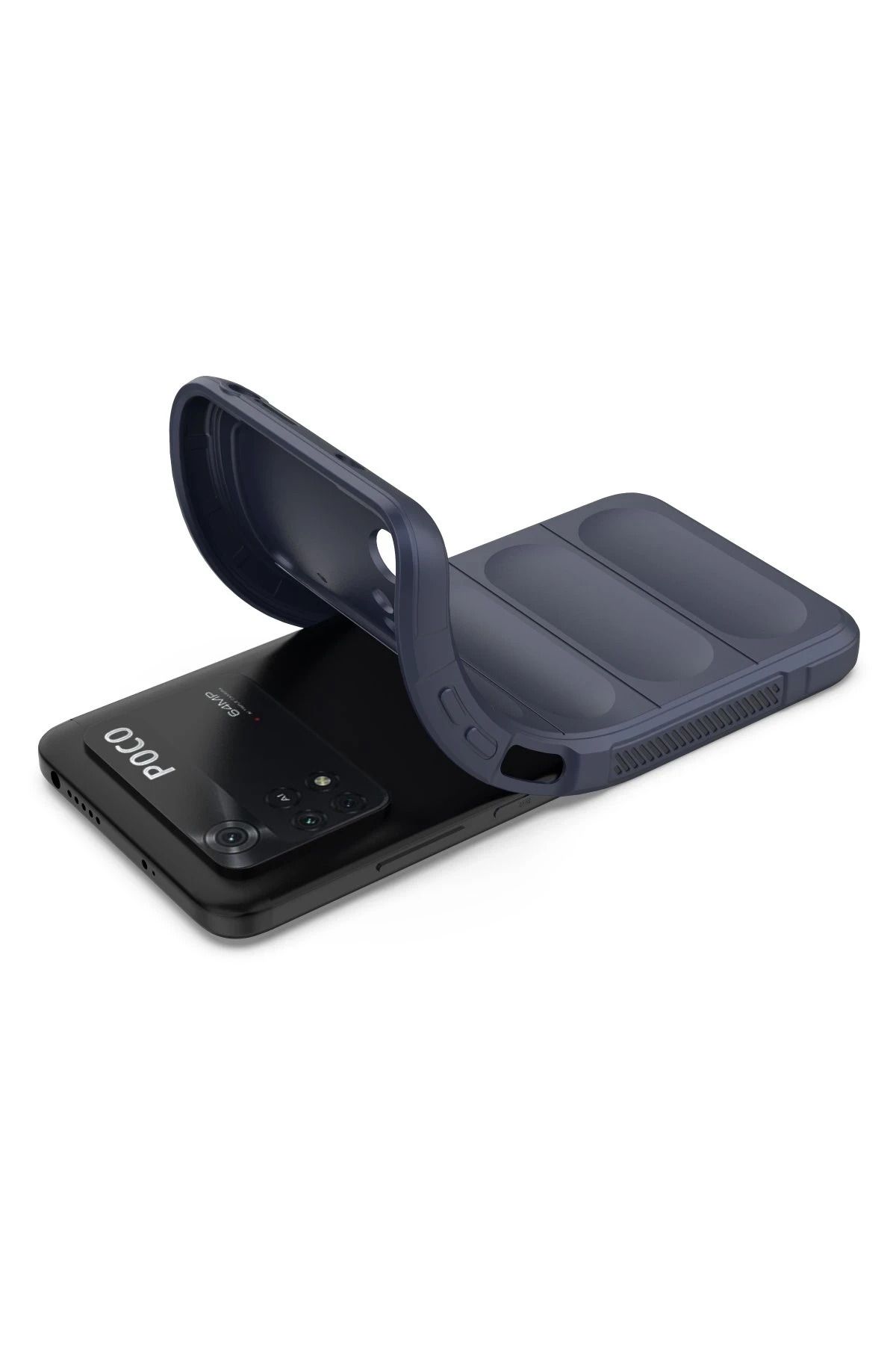 NewFace Xiaomi Poco M4 Pro 4G Uyumlu Kılıf Optimum Silikon - Lacivert GLSTD