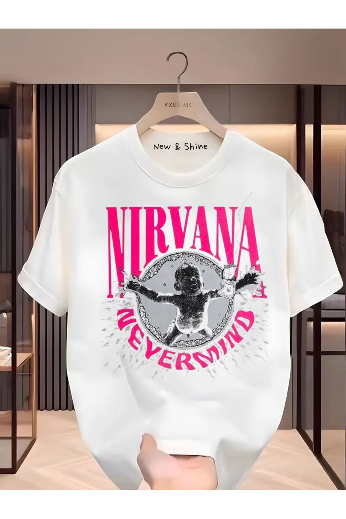 New Shine Nirvana Büyük Beden Oversize T-Shirt