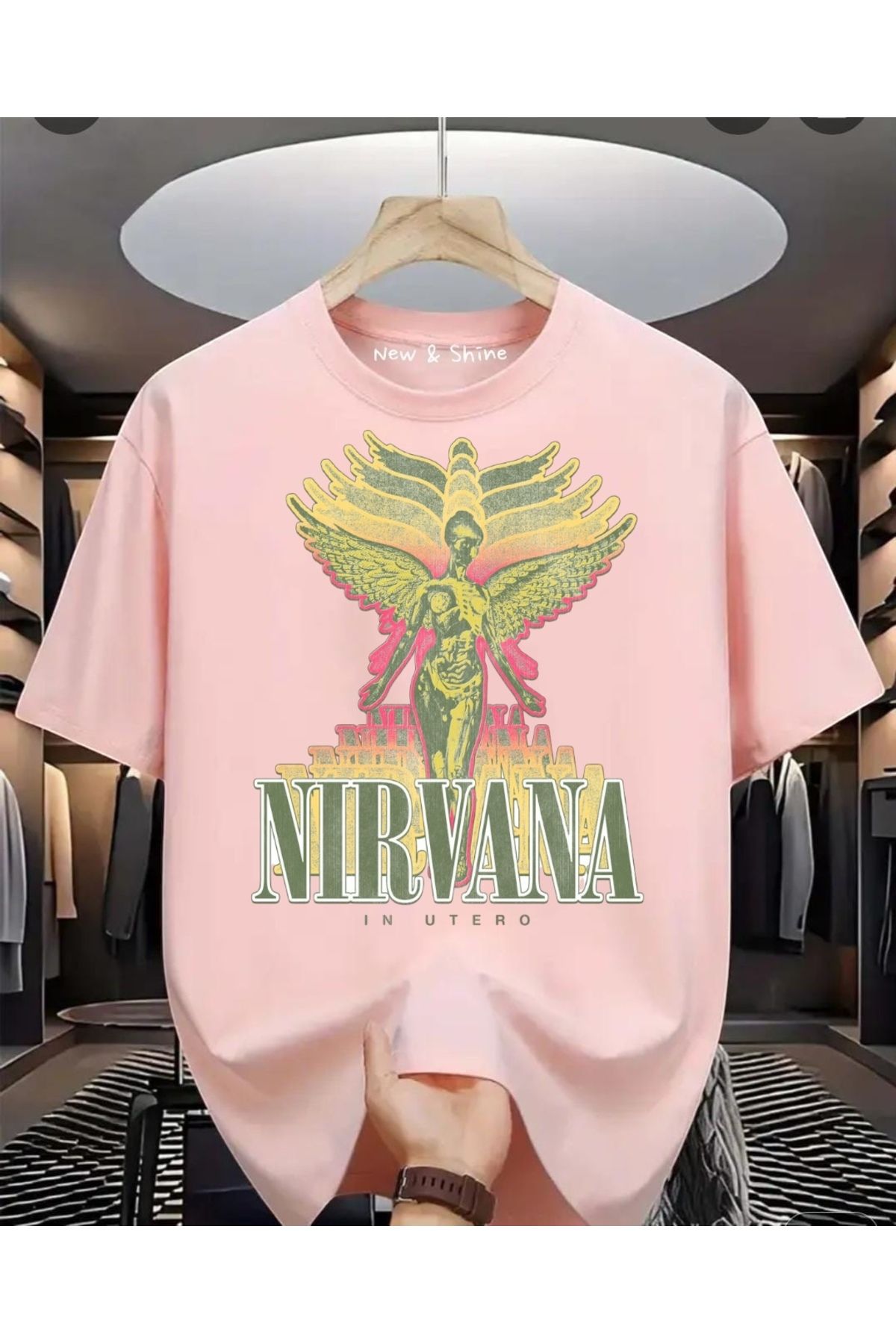 New Shine Nirvana Baskılı Oversize T-Shirt