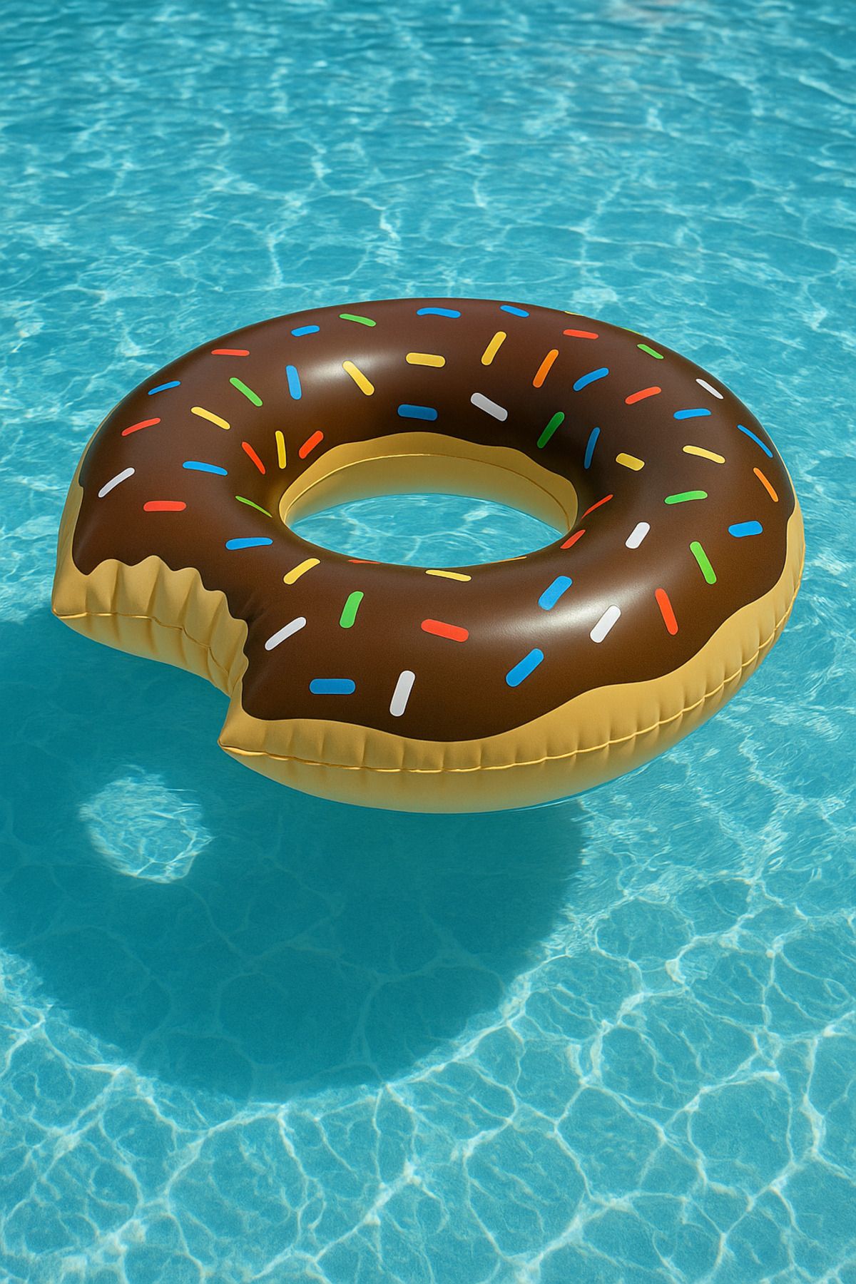 craftivio Büyük Boy Donut Simit Şişme Çocuk Yüzme Simidi Deniz Havuz Simidi 90 cm