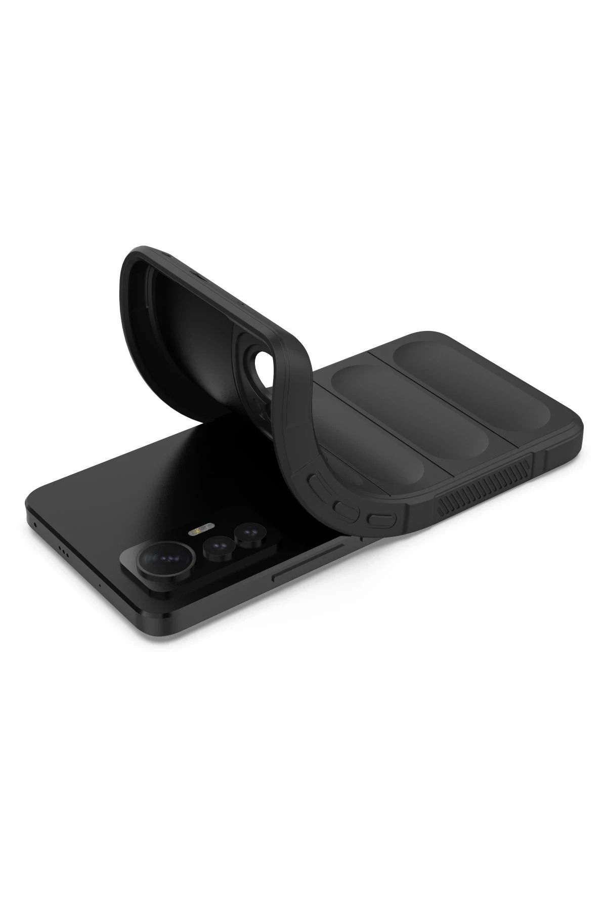 NewFace Xiaomi Mi 12 Lite uyumlu Kılıf Optimum Silikon - Siyah SVLRS