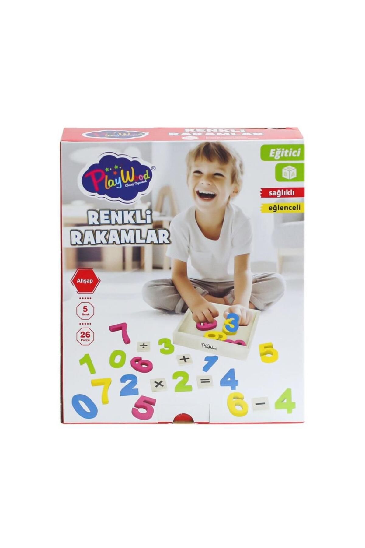 Shop58 Nessiworld ONY-401 Ahşap Renkli Rakamlar 26 Parça -Onyıl Oyuncak