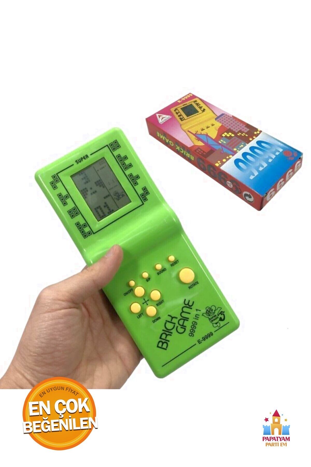 PapatyamPartiEvi Nostaljik El Tetris Konsolu - Oyunlu Eğlenceli Oyuncak