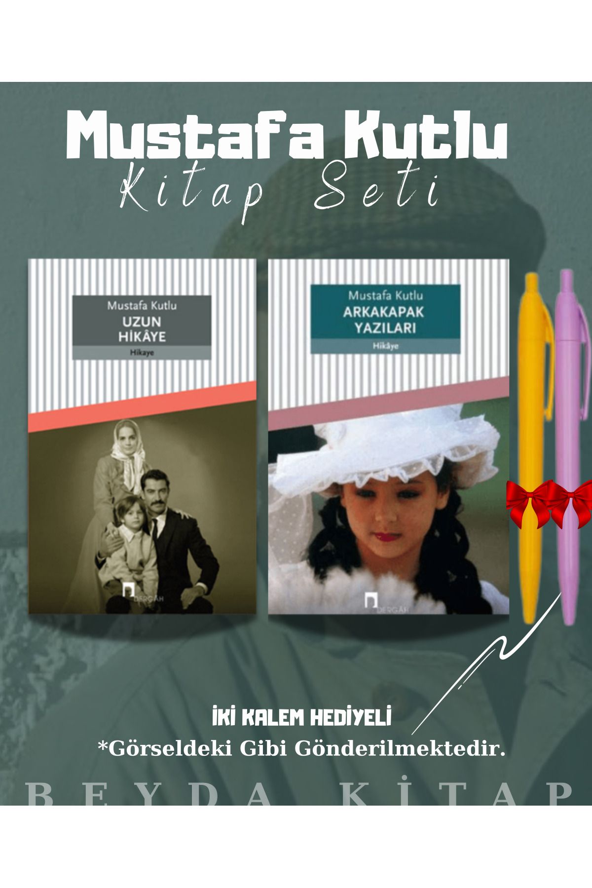Dergah Yayınları Uzun Hikaye - ArkaKapak Yazıları - Mustafa Kutlu - Kitap Seti - Kalem Hediyeli