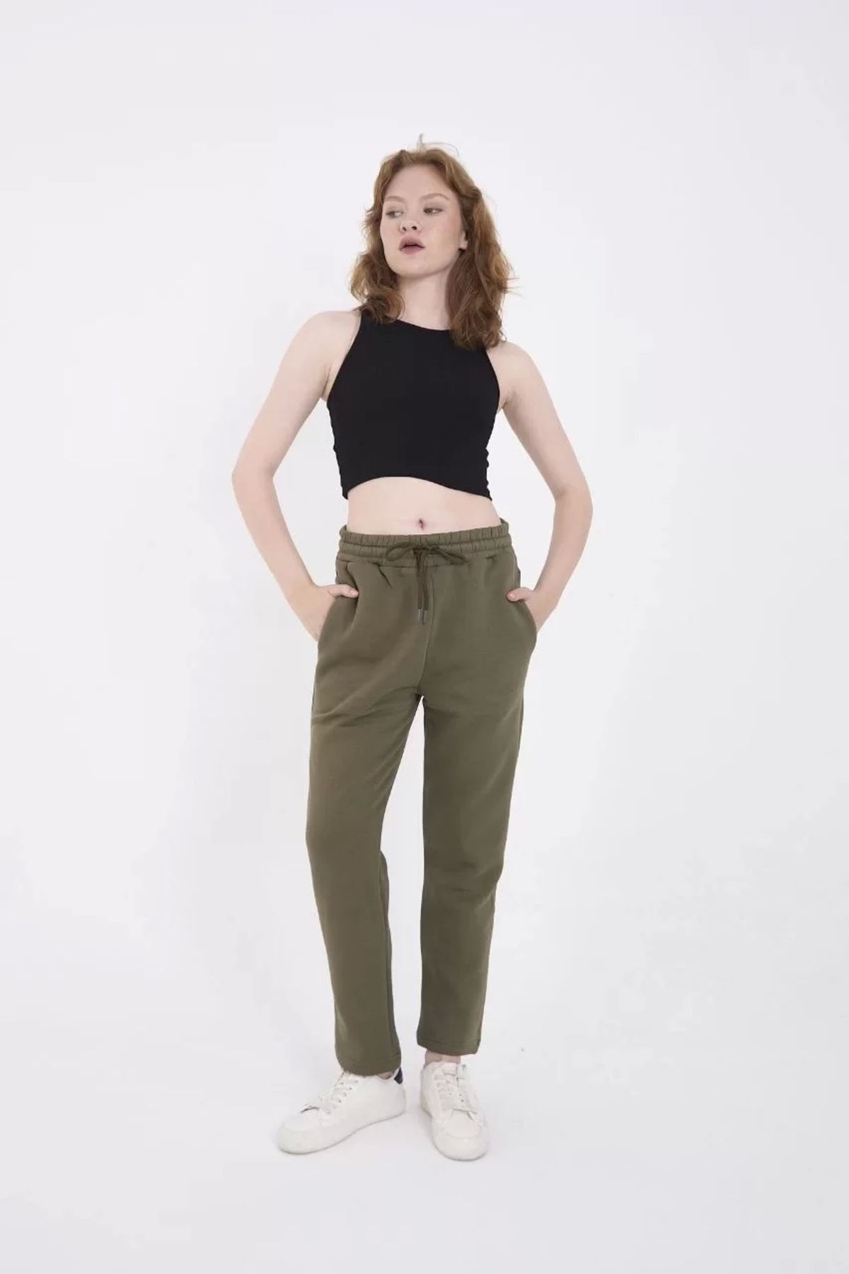 CVS Unisex Üç İplik Basic Eşofman Pantolon - Hakİ